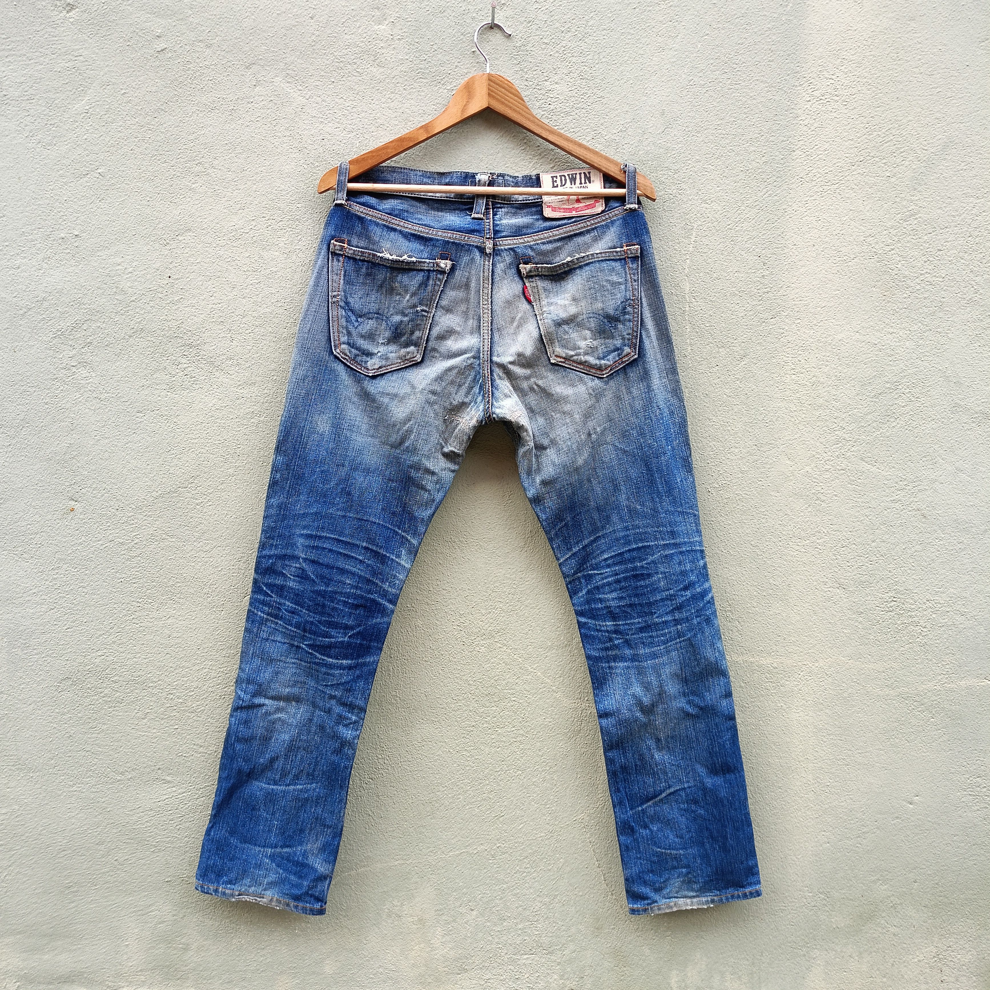Edwin Edwin 506 Skinny Slim Distressed Denim Size US 34 / EU 50 - 2 Thumbnail