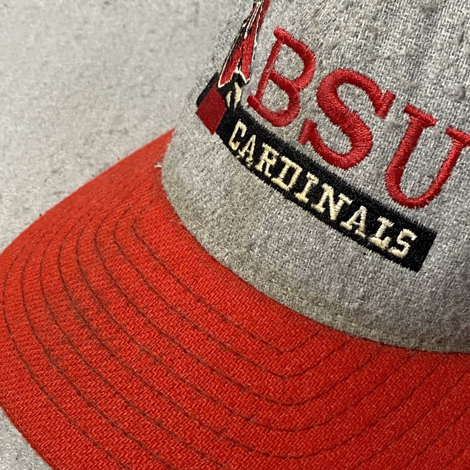 Other Vtg Ball State University BSU Cardinal Wool Baseball Hat USA Size ONE SIZE - 4 Thumbnail