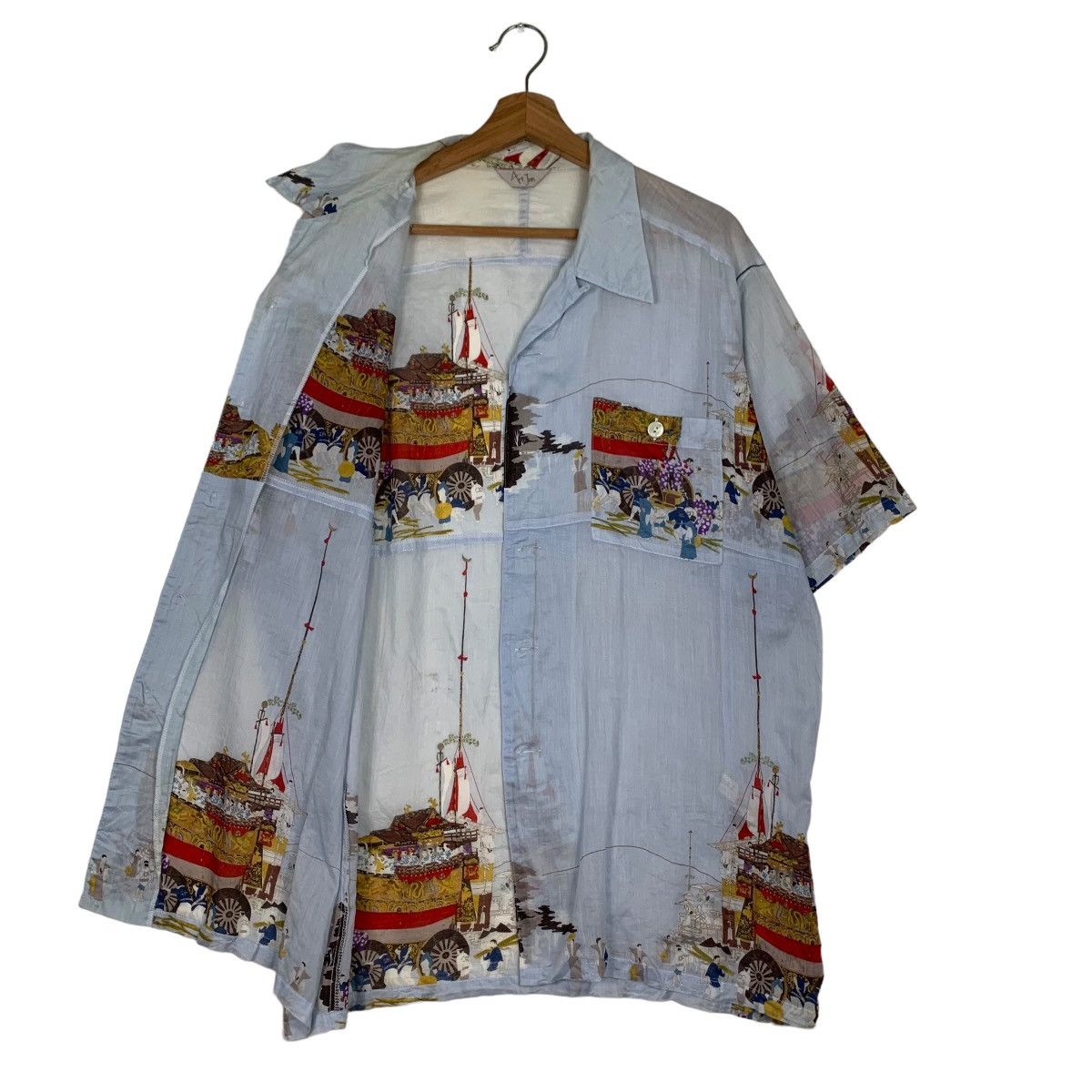 Vintage ART JINN Cotton Shirt #0162-C8 Size US L / EU 52-54 / 3 - 10 Thumbnail