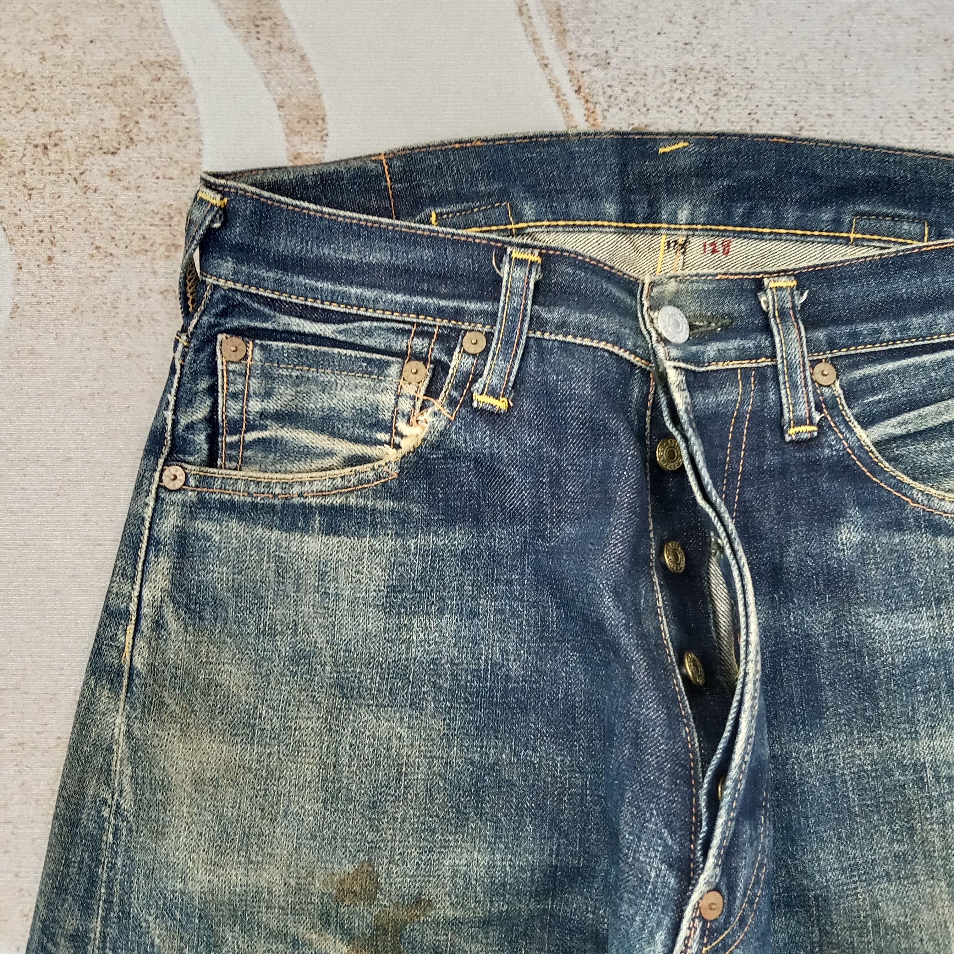 Evisu Evis Selvedge Japanese Daicock Custom Denim Jeans C258N21 Size US 29 - 9 Thumbnail