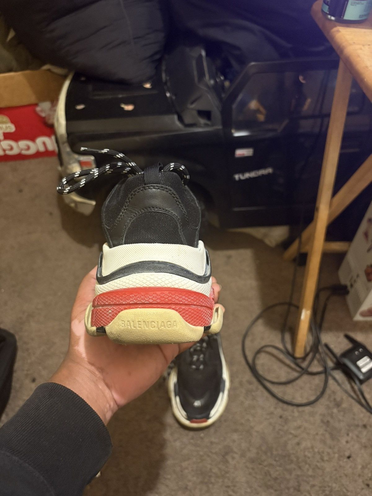 Balenciaga Balenciaga Triple S Black Red Size 41 Size US 8 / EU 41 - 5 Thumbnail