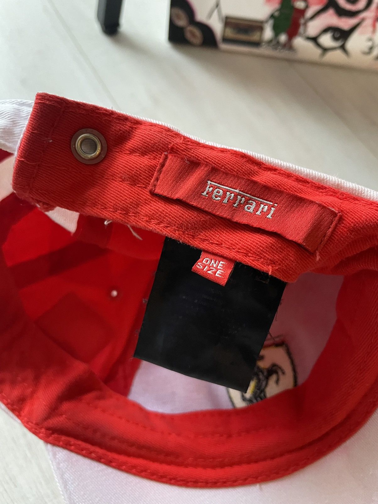 Ferrari Vintage 00’s Ferrari Racing Y2K Hat Cap F1 White/Pink RARE Size ONE SIZE - 7 Thumbnail