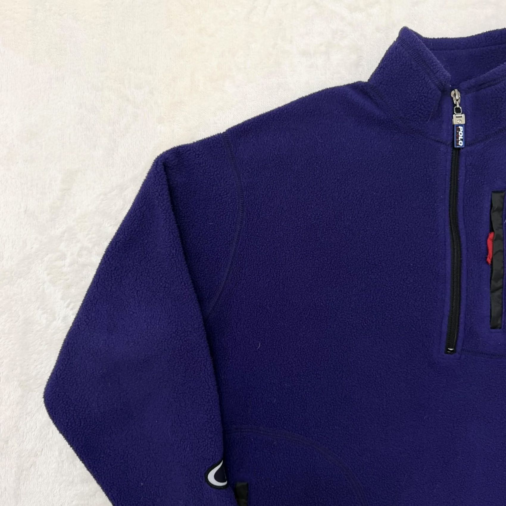 Polo Ralph Lauren Polo Ralph Lauren Sport Sweater Mens Large Purple 1/2 Zip Fleece Pullover Jacket Size US L / EU 52-54 / 3 - 5 Thumbnail