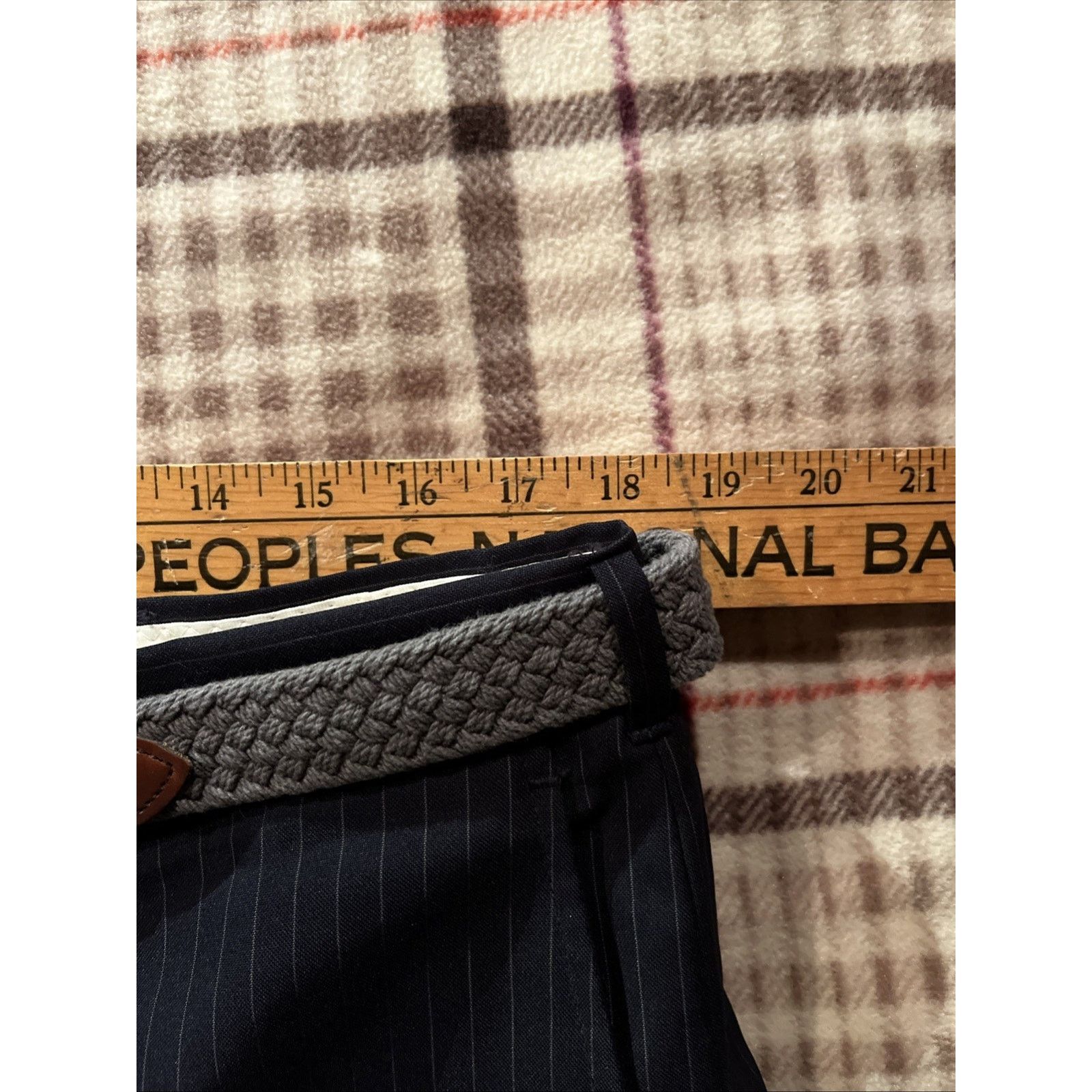 Haggar Haggar Vintage Pants Men 36x29 Navy Blue Stripe Dacron Rayon Size US 36 / EU 52 - 8 Thumbnail