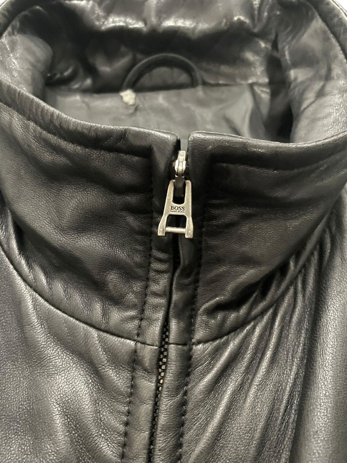 Hugo Boss × Vintage Leather jacket vintage Boss 2000s years Size US L / EU 52-54 / 3 - 7 Thumbnail