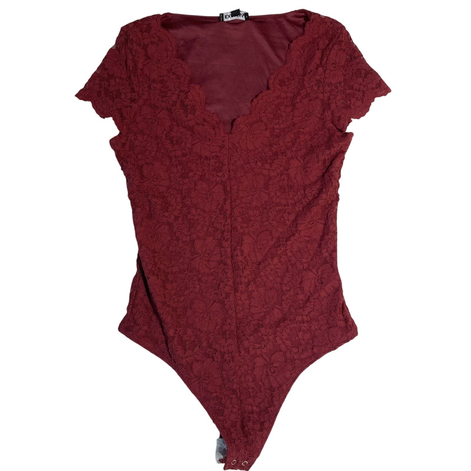 Express Express Burgundy Lace Bodysuit Small- NWT Retail $59.90 Size S / US 4 / IT 40 - 1 Thumbnail