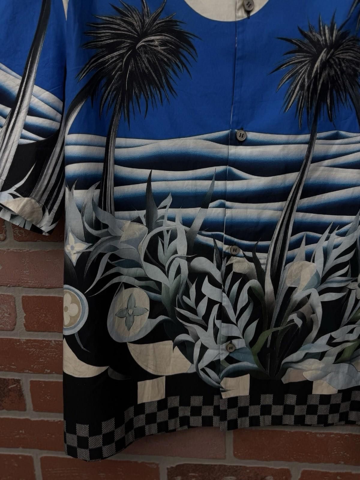 Louis Vuitton Louis Vuitton Button Up Palm Tree Blue Tee 2024 (XL) Size US XL / EU 56 / 4 - 9 Thumbnail
