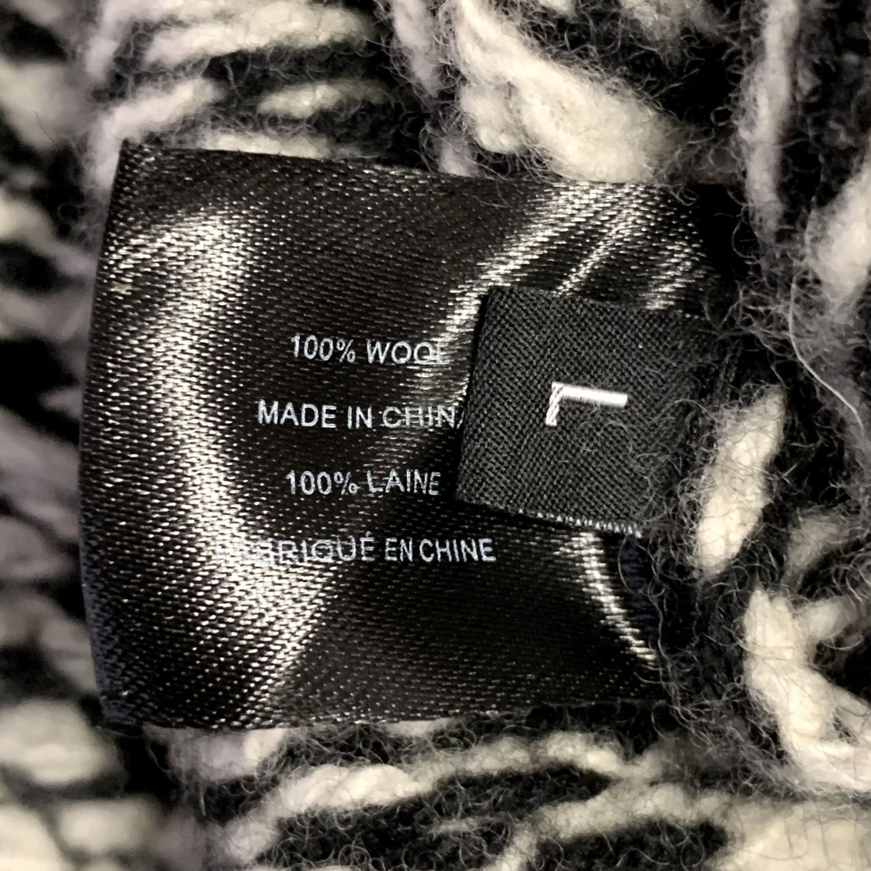 Proenza Schouler PROENZA SCHOULER Coat Size L Black White Wool Geometric Knit V-Neck Tie Size L / US 10 / IT 46 - 5 Thumbnail
