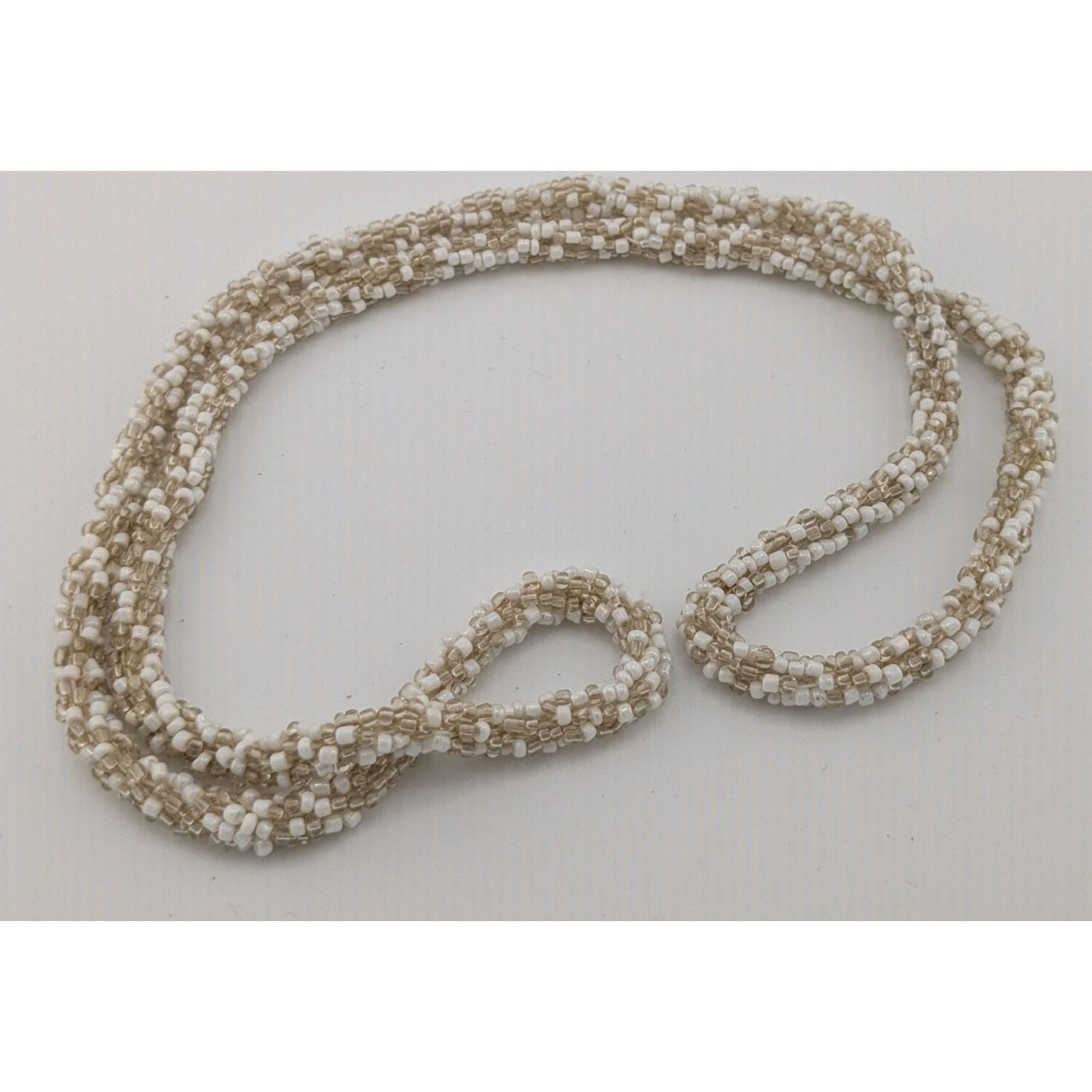 Other Clear And White Glass Beaded Rope Necklace Size ONE SIZE - 5 Thumbnail