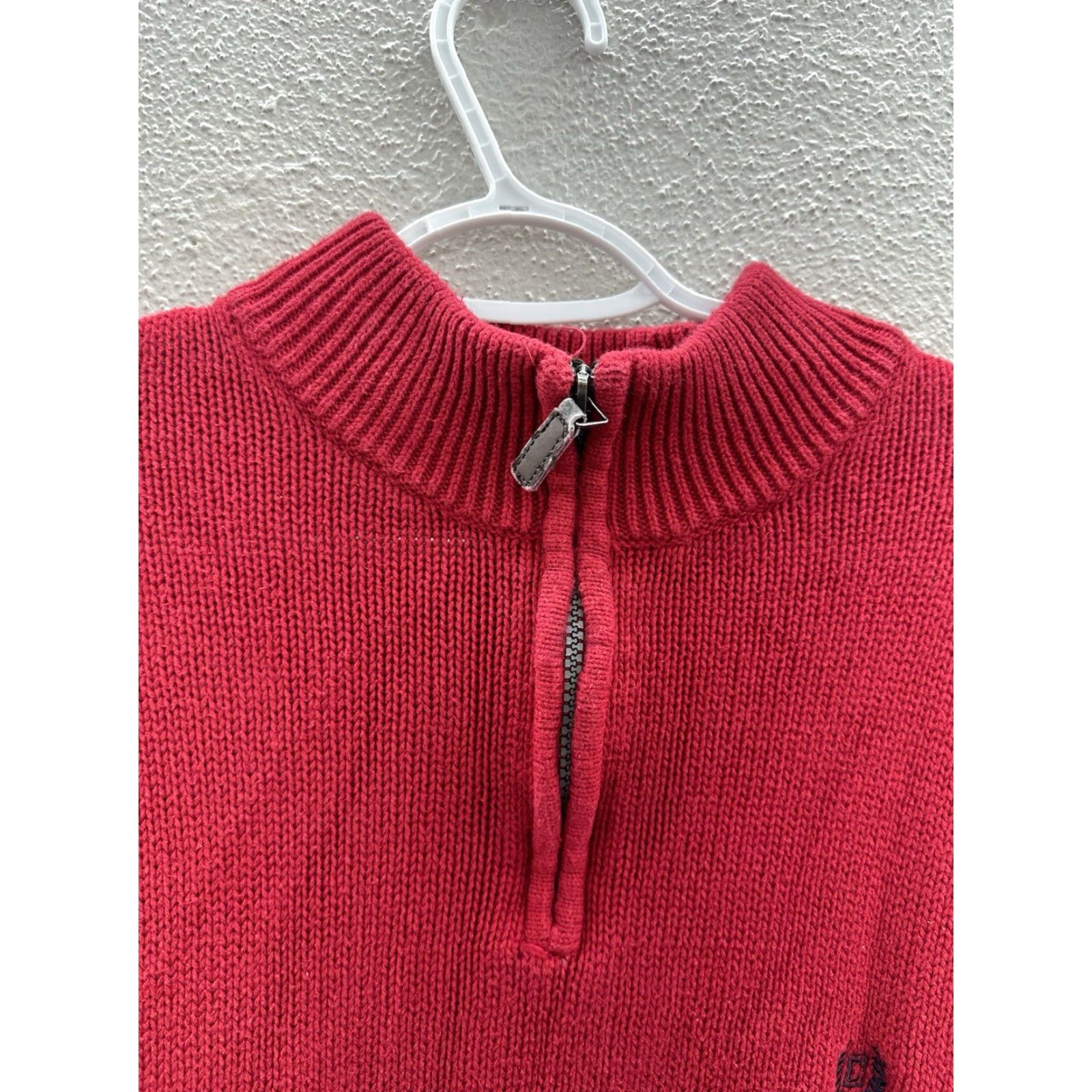 Chaps Chaps Mens Sweater Red Knit Quarter Zip Long Sleeve XL Size US XL / EU 56 / 4 - 3 Thumbnail