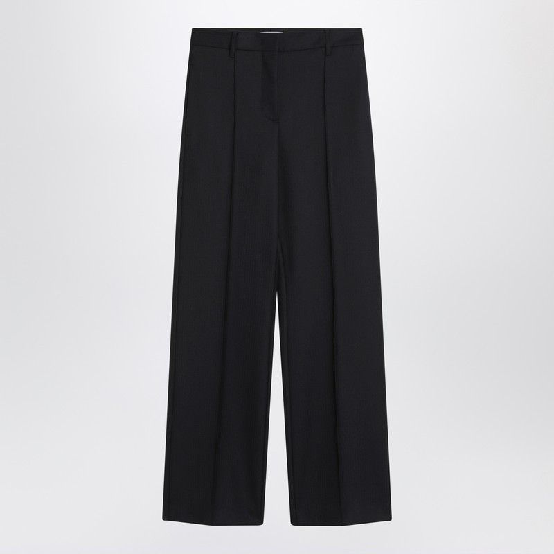 Prada Prada Blue Wool Wide Trousers Size 27" / US 4 / IT 40 - 1 Thumbnail