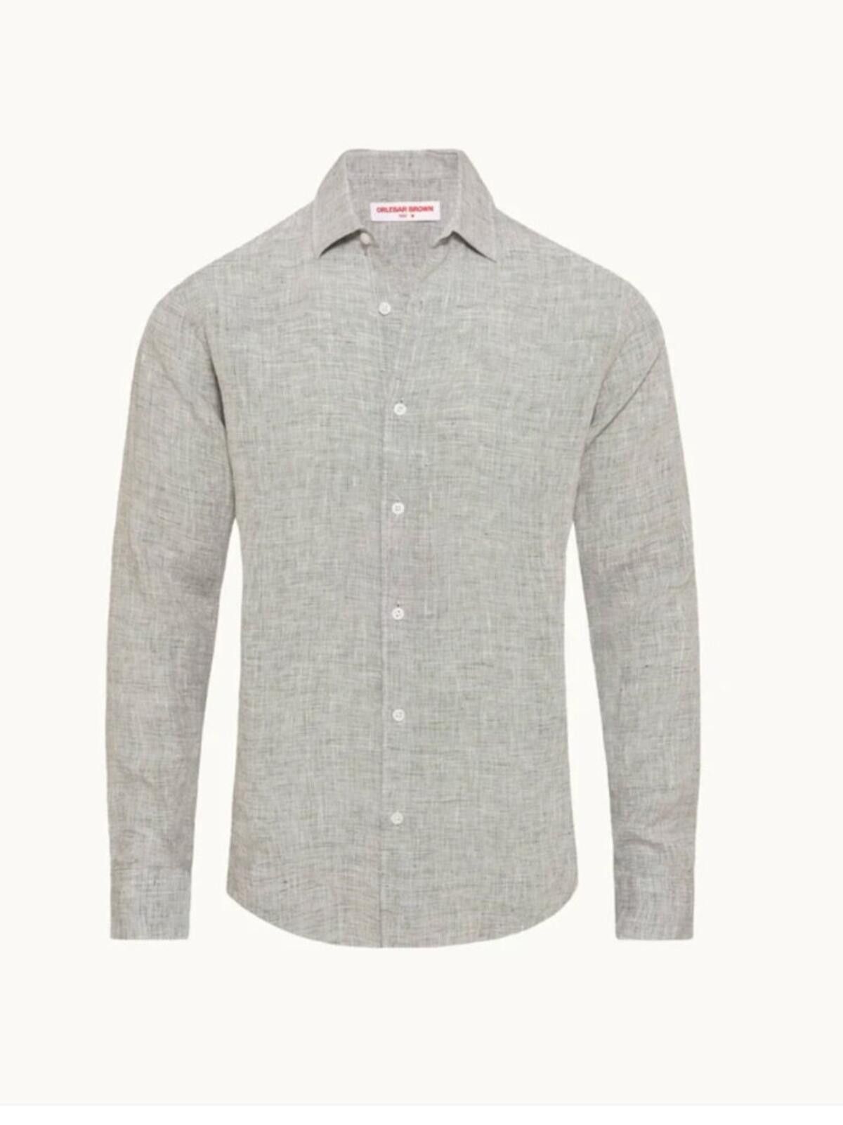 Orlebar Brown Orlebar Brown Giles Linen Tailored Fit Linen Shirt Size US S / EU 44-46 / 1 - 5 Thumbnail