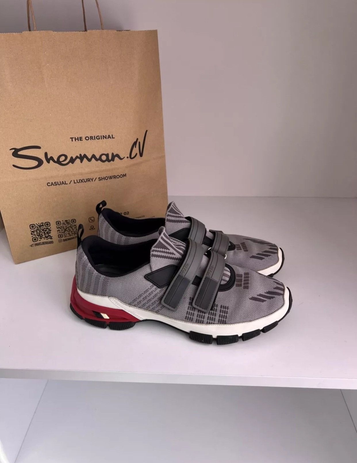 Designer × Prada × Vintage Vintage Prada Cross Section Slip-On Sneakers Size US 8 / EU 41 - 3 Thumbnail