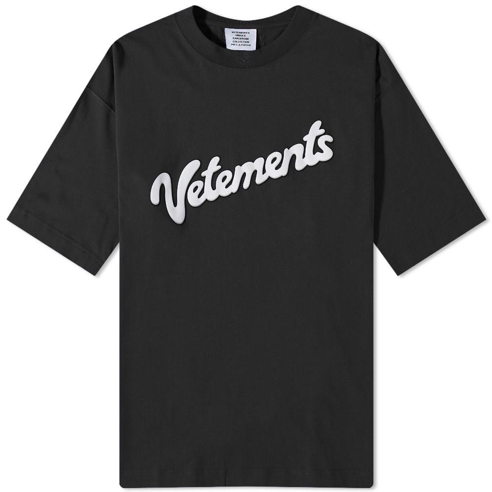 Vetements o1mle0525 Sweet Logo Fitted T-Shirt in Black Size S / US 4 / IT 40 - 1 Preview