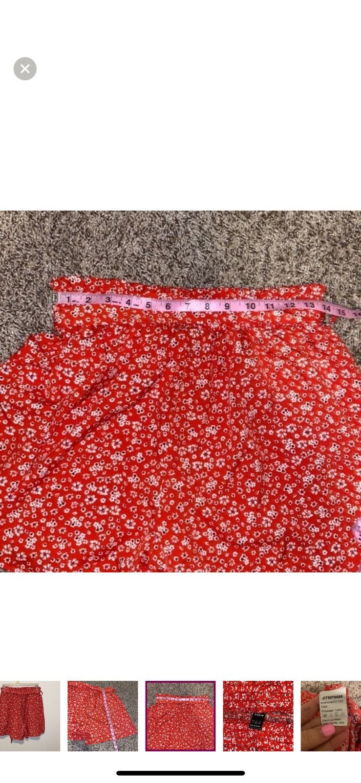 Shein Shein large belted ditsy floral shorts Size 34" / US 12 / IT 48 - 3 Thumbnail