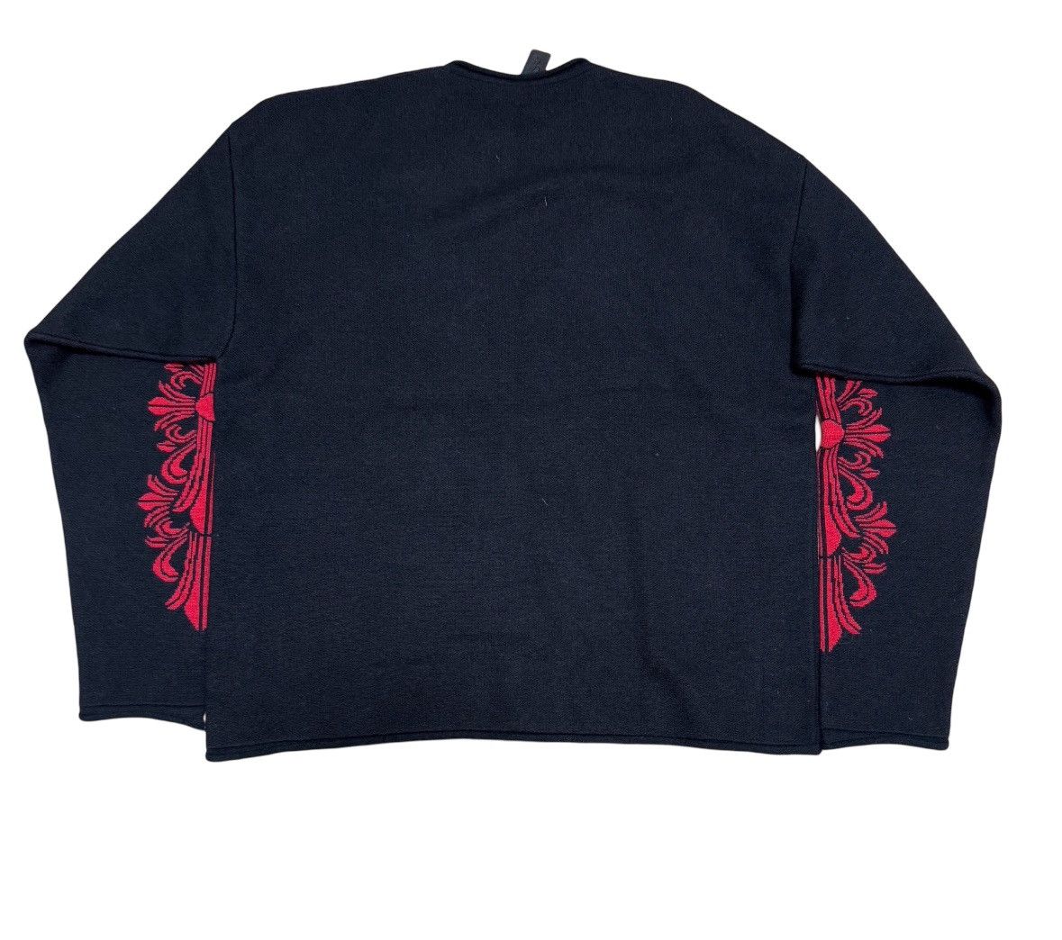 CEMETERY RED Cashmere Patch Sweater ★クロムハーツ★3 CROSS
