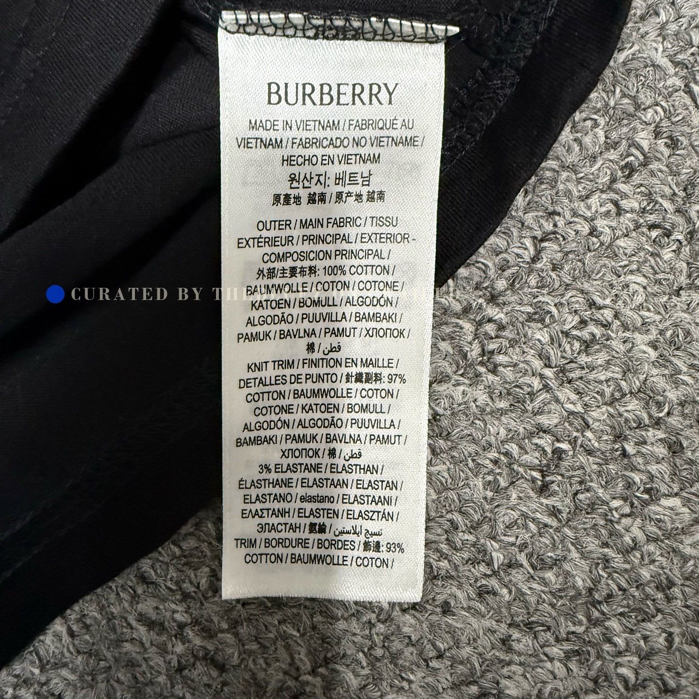 Burberry Burberry Black Cuff Check Short-Sleeve Size US L / EU 52-54 / 3 - 4 Thumbnail