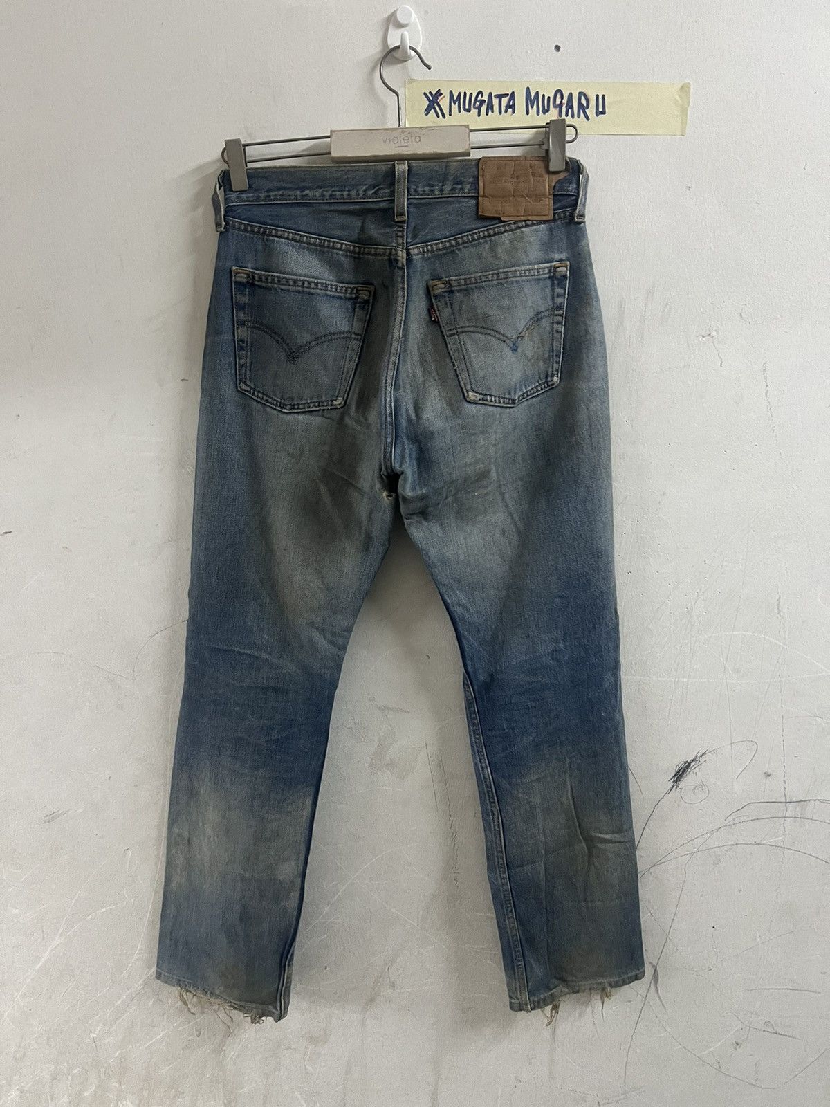 Japanese Brand × Levi's Vintage Clothing KURT COBAIN‼️THRASHED VINTAGE 501 DISTRESSED DENIM PANT Size US 32 / EU 48 - 11 Thumbnail