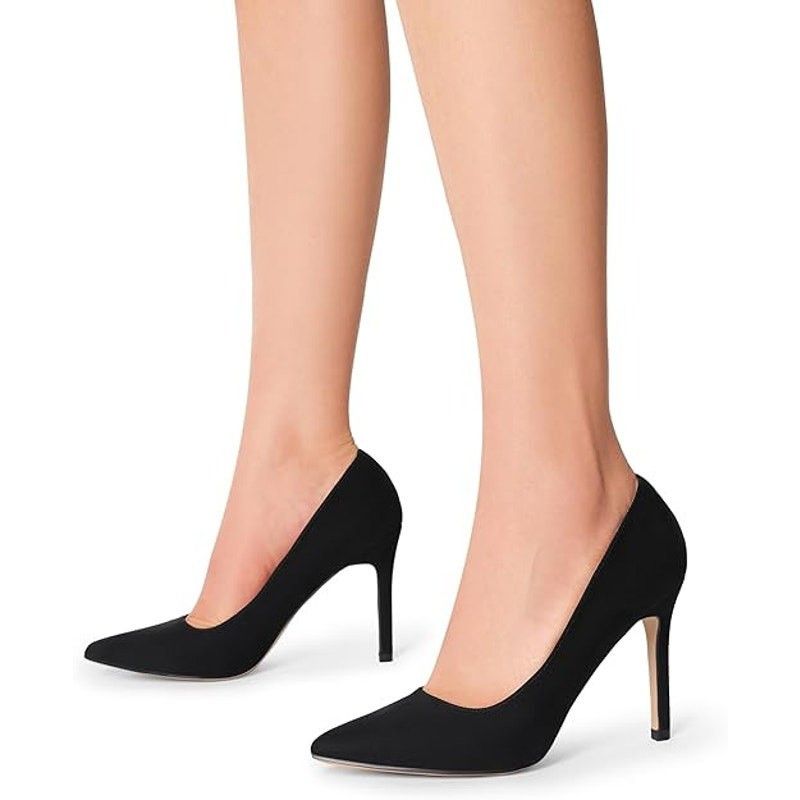 Other Dream Pairs Women's Black Faux Suede 4" Heel Pumps Size 7 Size US 7 / IT 37 - 5 Thumbnail