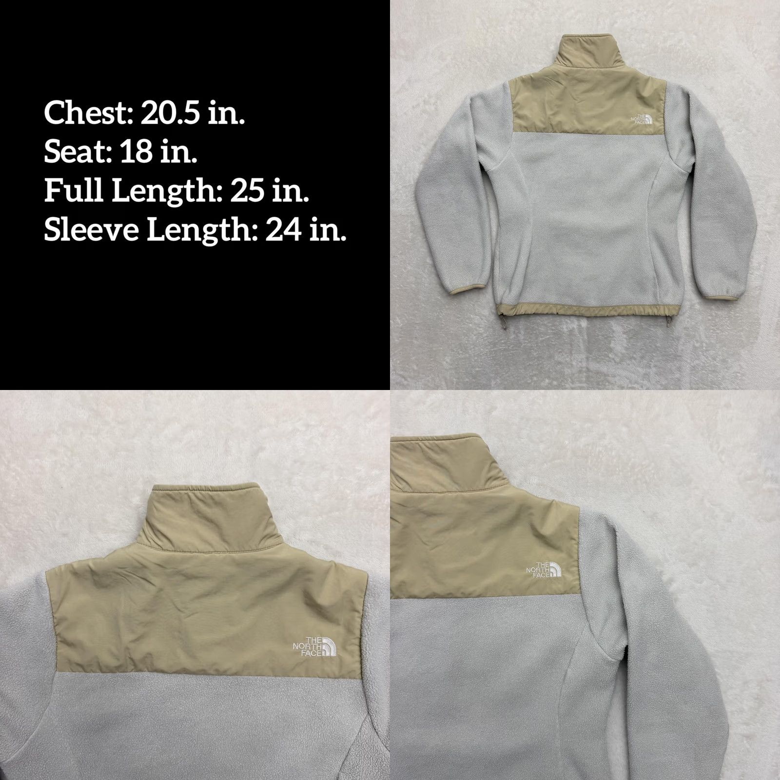 The North Face The North Face Jacket Womens Small Gray Tan Polartec Fleece Full Zip Coat Warm Size S / US 4 / IT 40 - 8 Thumbnail