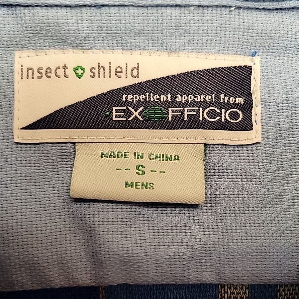 ExOfficio VINTAGE EXOFFICIO Shirt Mens S Blue Plaid Insect Shield Outdoors Hiking Fishing Shirt Size US S / EU 44-46 / 1 - 3 Thumbnail