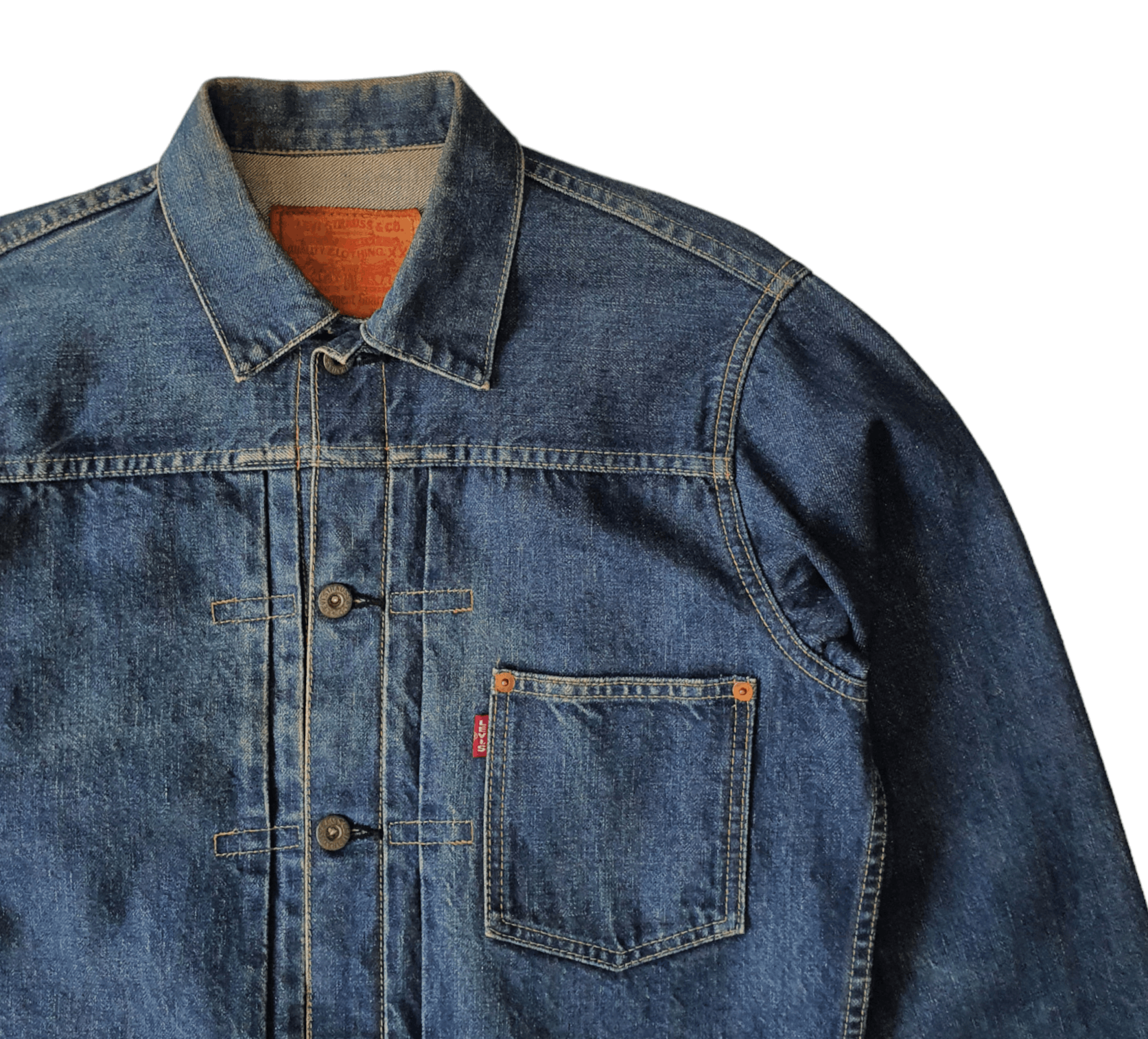 LEVI'S Type 1 Big E Denim Trucker Jacket 38/ M 90s 71506 XX