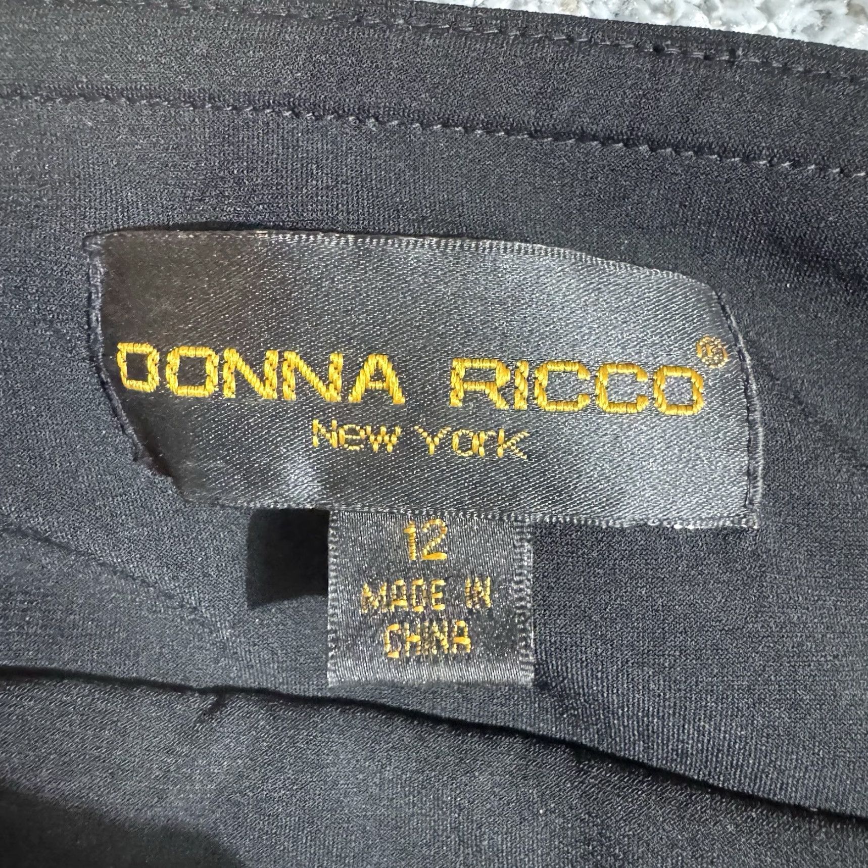 Vintage Donna Ricco Maxi Dress Women's 12 Black Sleeveless Scoop Neck Pullover Party Cocktail 92% Polyester 8% Spandex Size XL / US 12-14 / IT 48-50 - 7 Thumbnail