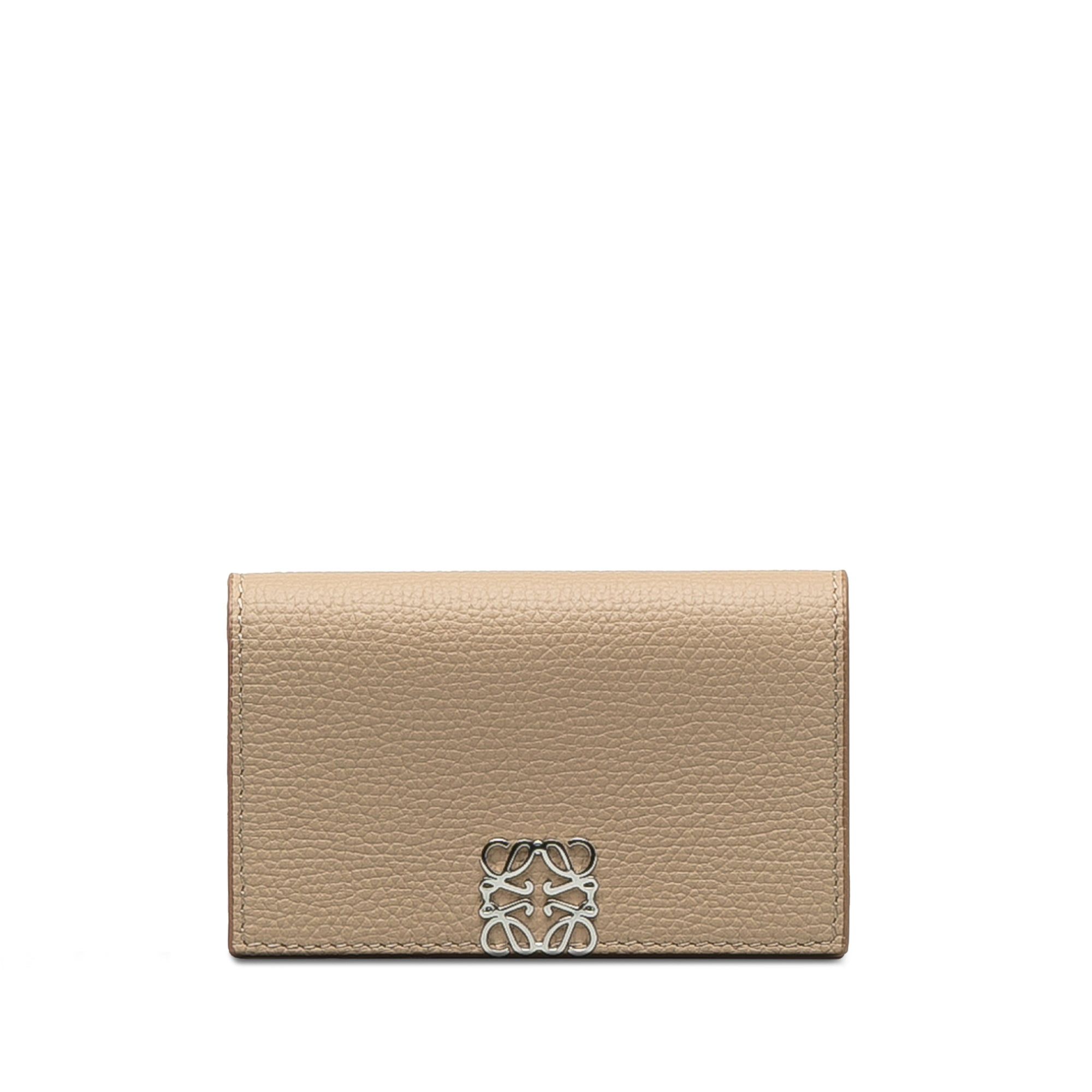 image of Loewe Anagram Card Holder in Brown, Women's