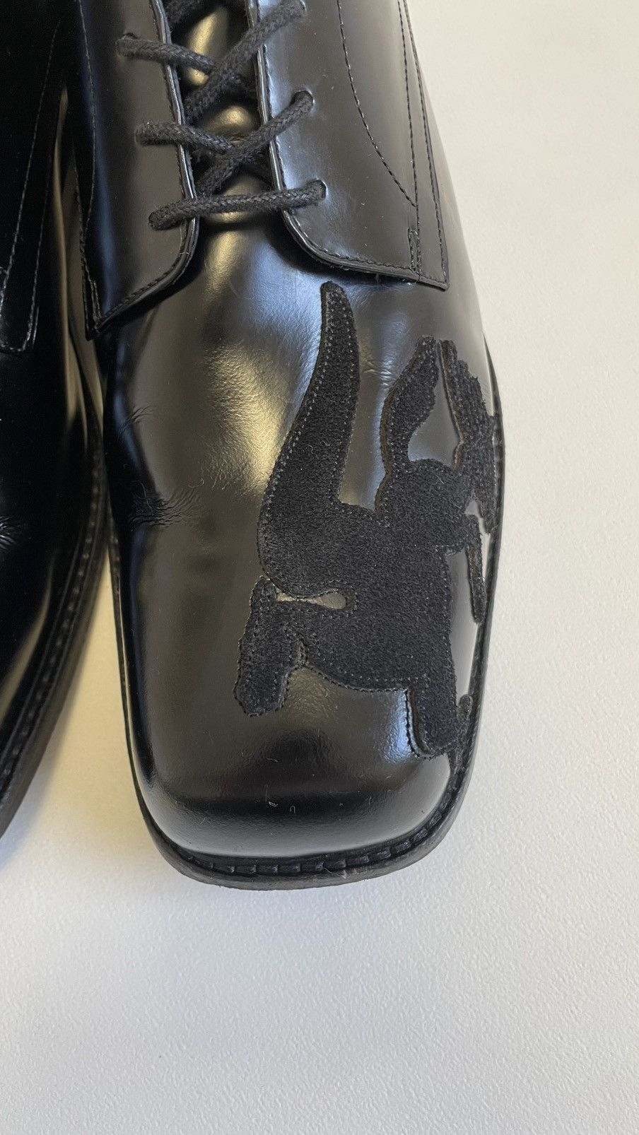 Stefan Cooke ‘Pegasus Patch’ Square Toe Leather Derby Shoes Size US 12 / EU 45 - 5 Thumbnail