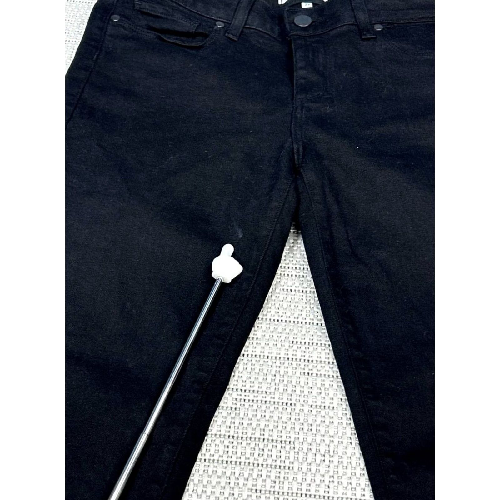 Paige PAIGE Skyline Skinny Jeans Womens 29 Black Dark Wash Denim Cotton Mid Rise 30x31 Jeans Size 29" - 4 Thumbnail