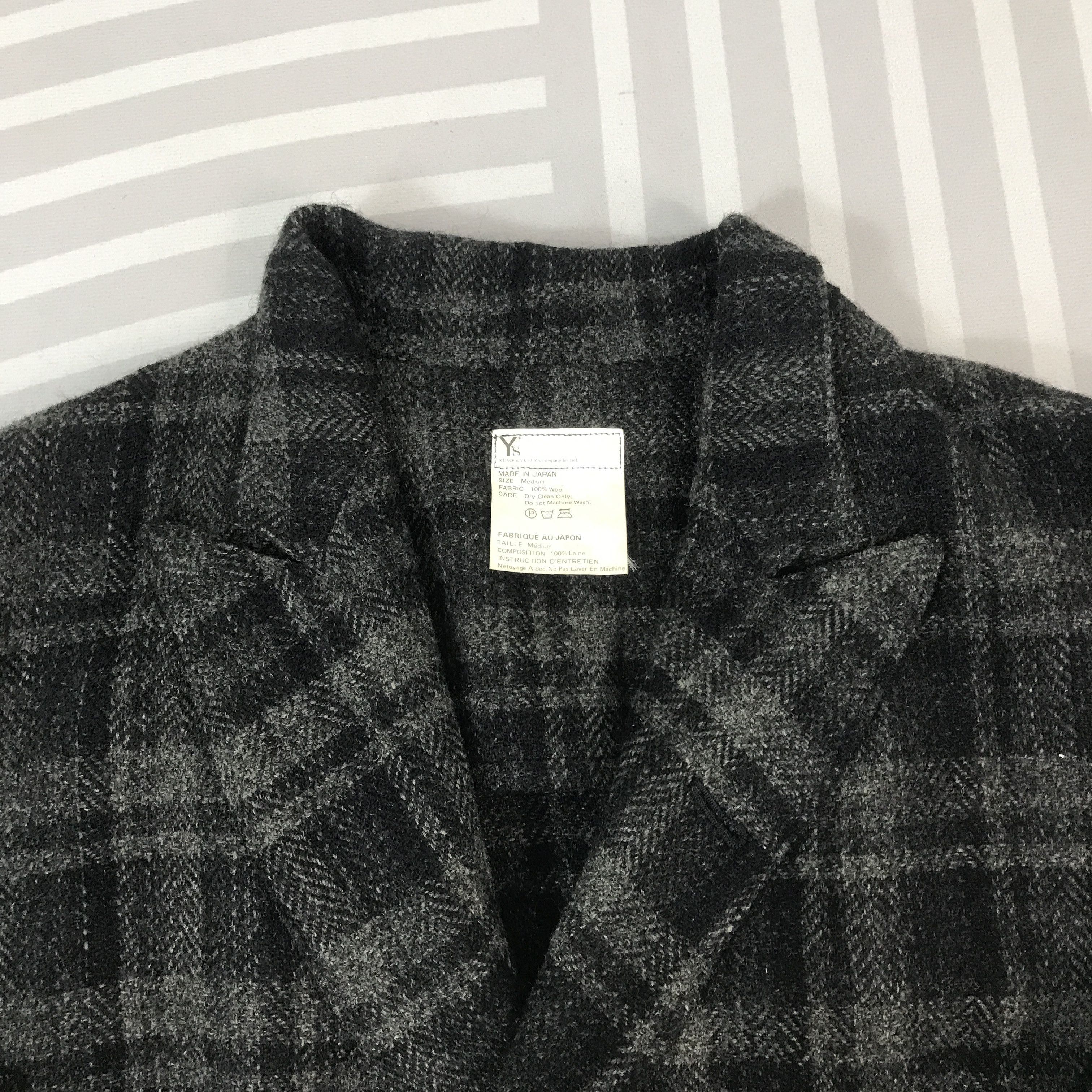 Y's Vintage 90s Y's By Yohji Yamamoto Wool oversized coat Jacket Size US M / EU 48-50 / 2 - 7 Thumbnail