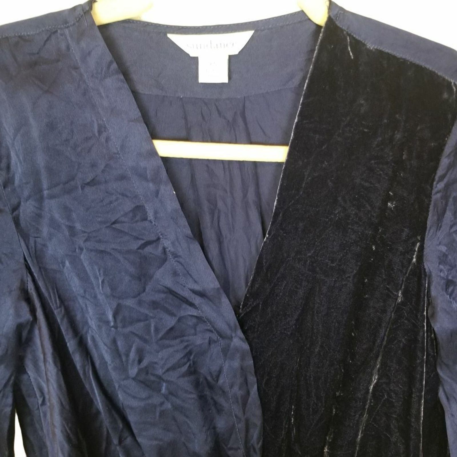 Sundry Sundance Blended Paths Silk Velvet Blouse Sz XS Quiet Luxe Size XS / US 0-2 / IT 36-38 - 3 Thumbnail