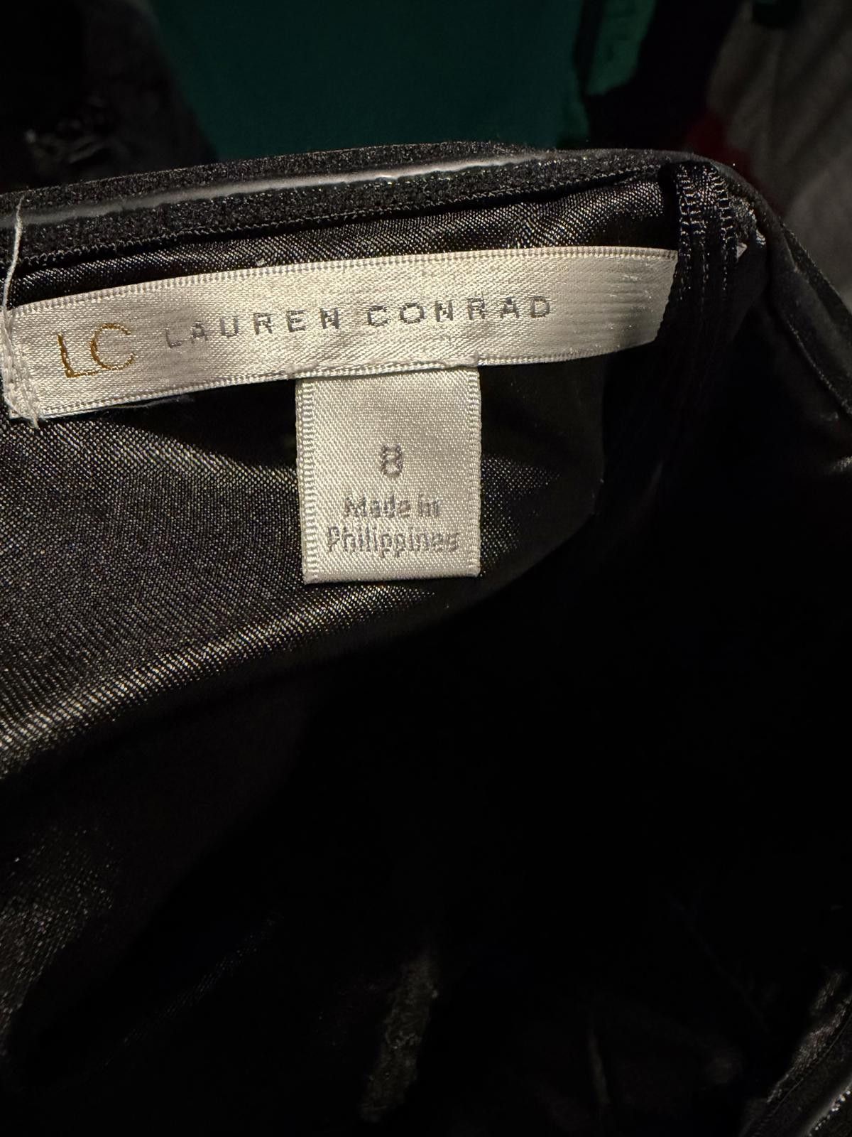 Lauren Conrad Lauren Conrad Strapless Black Ruffle Dress Size 8 Size M / US 6-8 / IT 42-44 - 3 Thumbnail