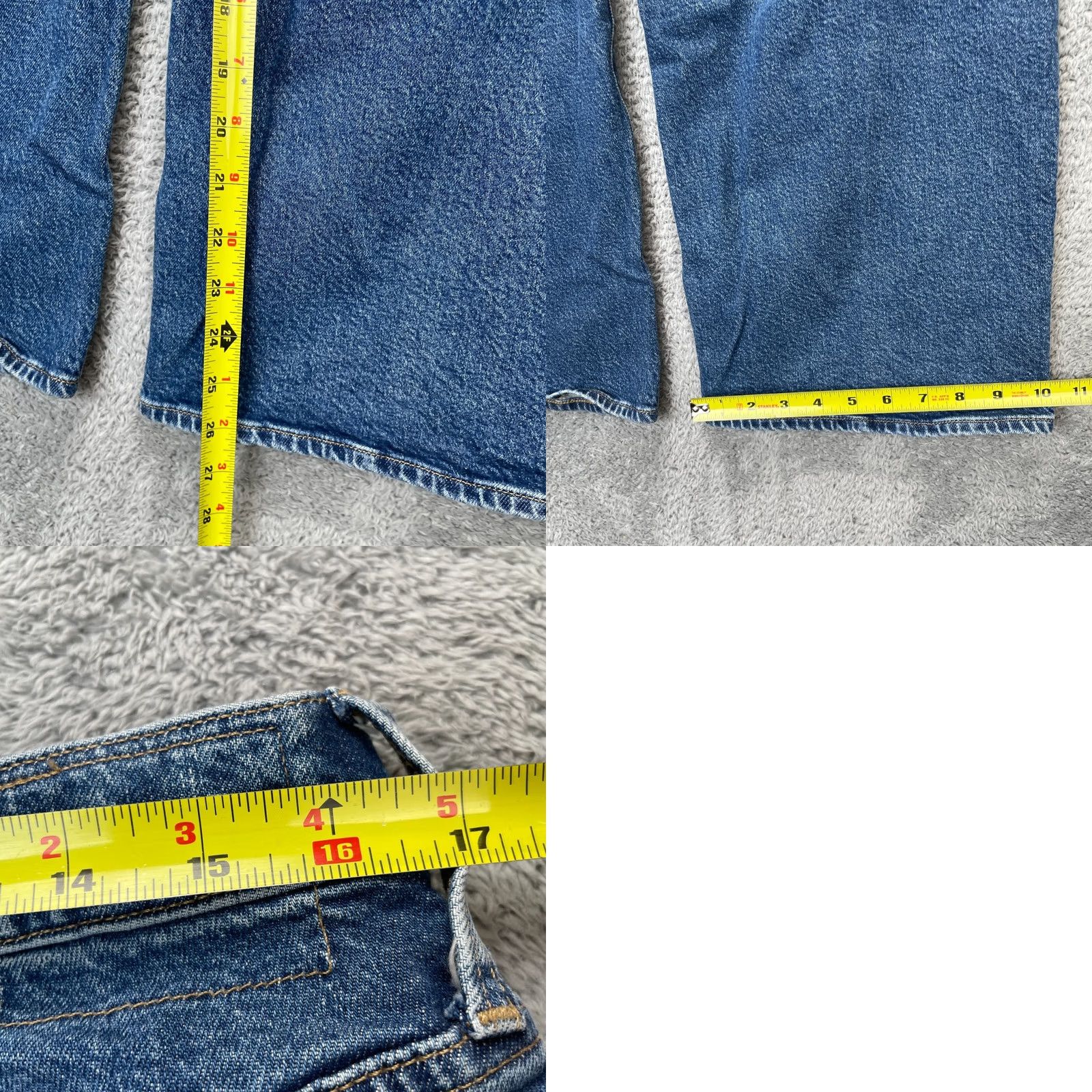 J.Crew J Crew Jeans Womens Blue 32 Slim Fit Wide Leg Stretch Cotton Denim Size 24" / US 00 / IT 34 - 8 Thumbnail
