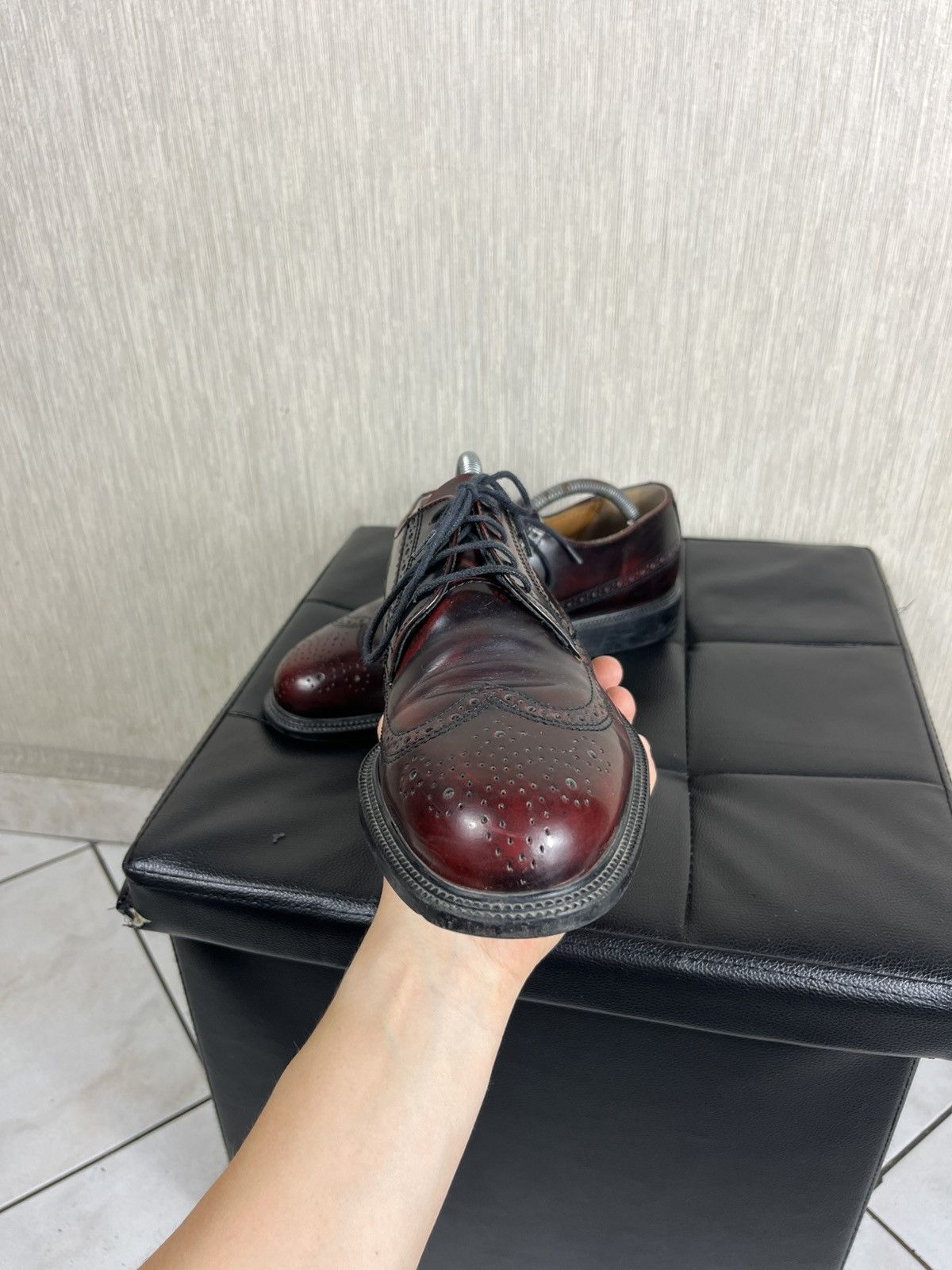 Leather × Vintage Vintage Thomas Stanford leather wine classic loafers shoes Size US 10 / EU 43 - 14 Thumbnail