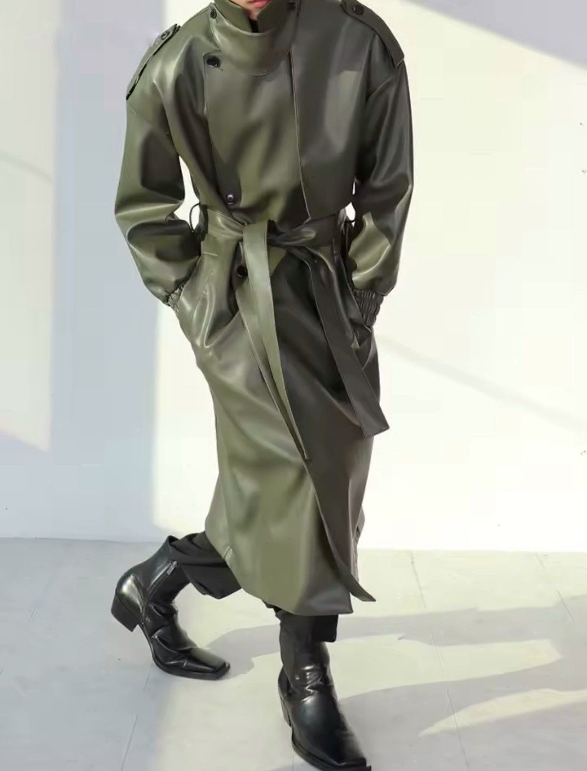Other Casual Streetwear Midi Pu Leather Trench Coat Size US M / EU 48-50 / 2 - 1 Thumbnail