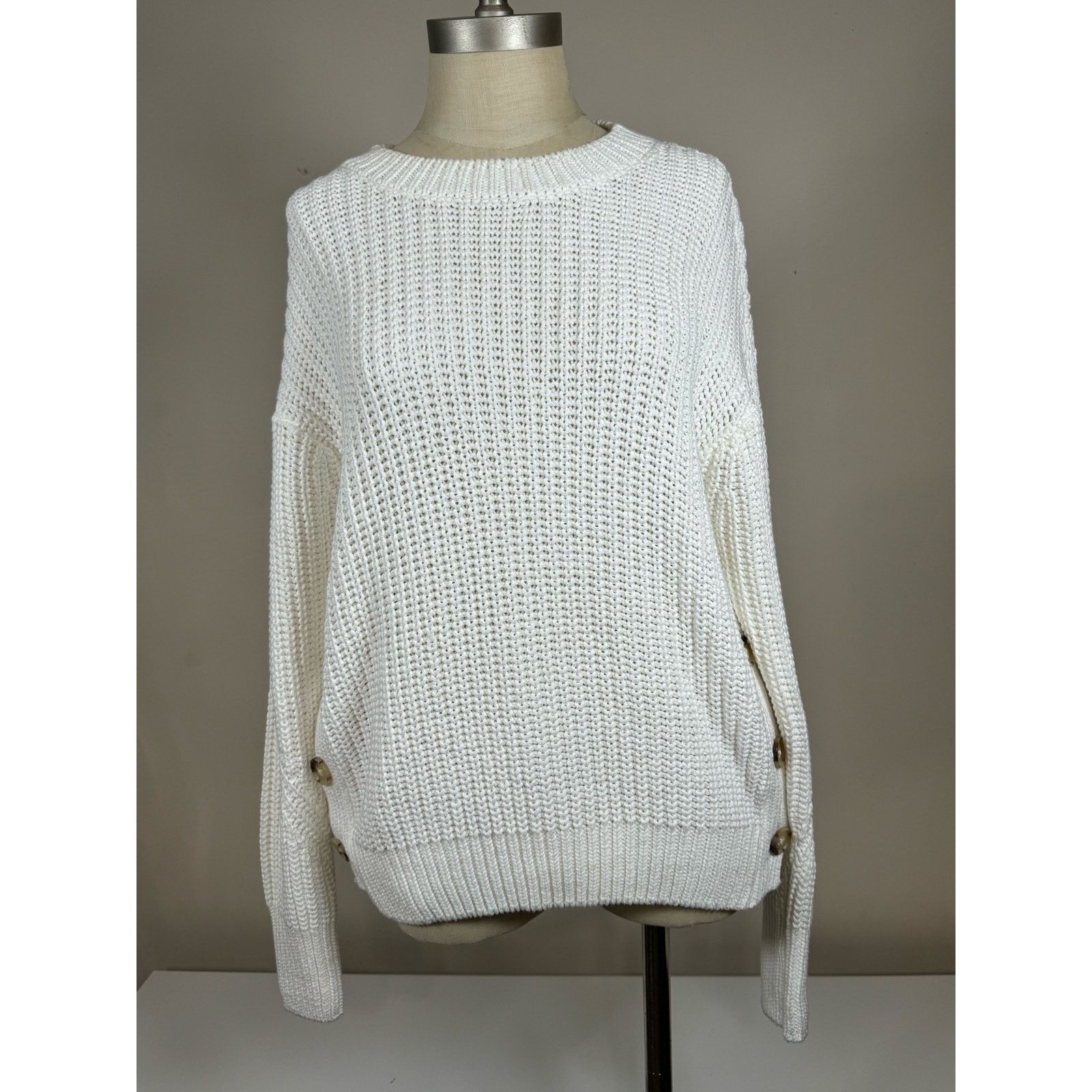 Tommy Hilfiger Tommy Hilfiger Side-Button Crewneck Sweater Women’s Medium Size M / US 6-8 / IT 42-44 - 1 Thumbnail