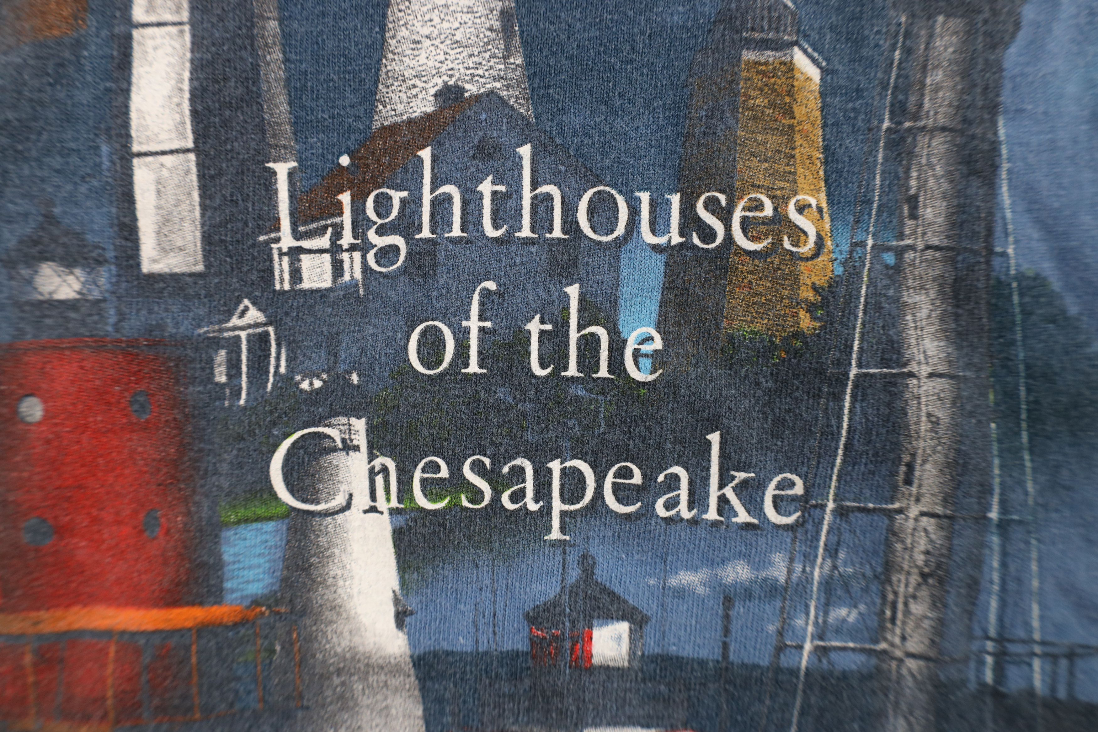 Vintage Vintage 90s Lighthouses of the Chesapeake T-Shirt Cotton Size US L / EU 52-54 / 3 - 9 Thumbnail