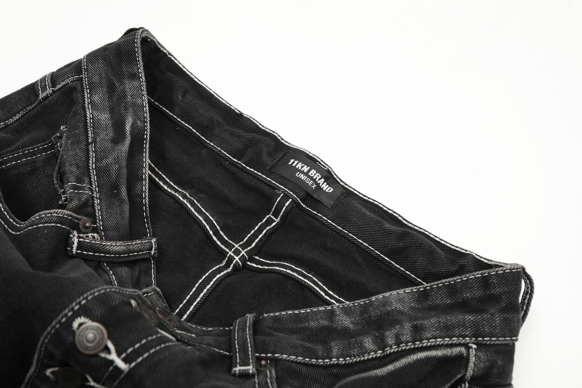 Japanese Brand × Jean Retro high street cracked versatile Cleanfit flared jeans Size US 32 / EU 48 - 4 Thumbnail