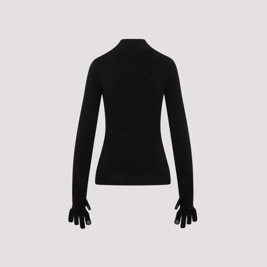 Balenciaga o1mt1gz1224 Gloves Sweater in Black Size US S / EU 44-46 / 1 - 1 Thumbnail