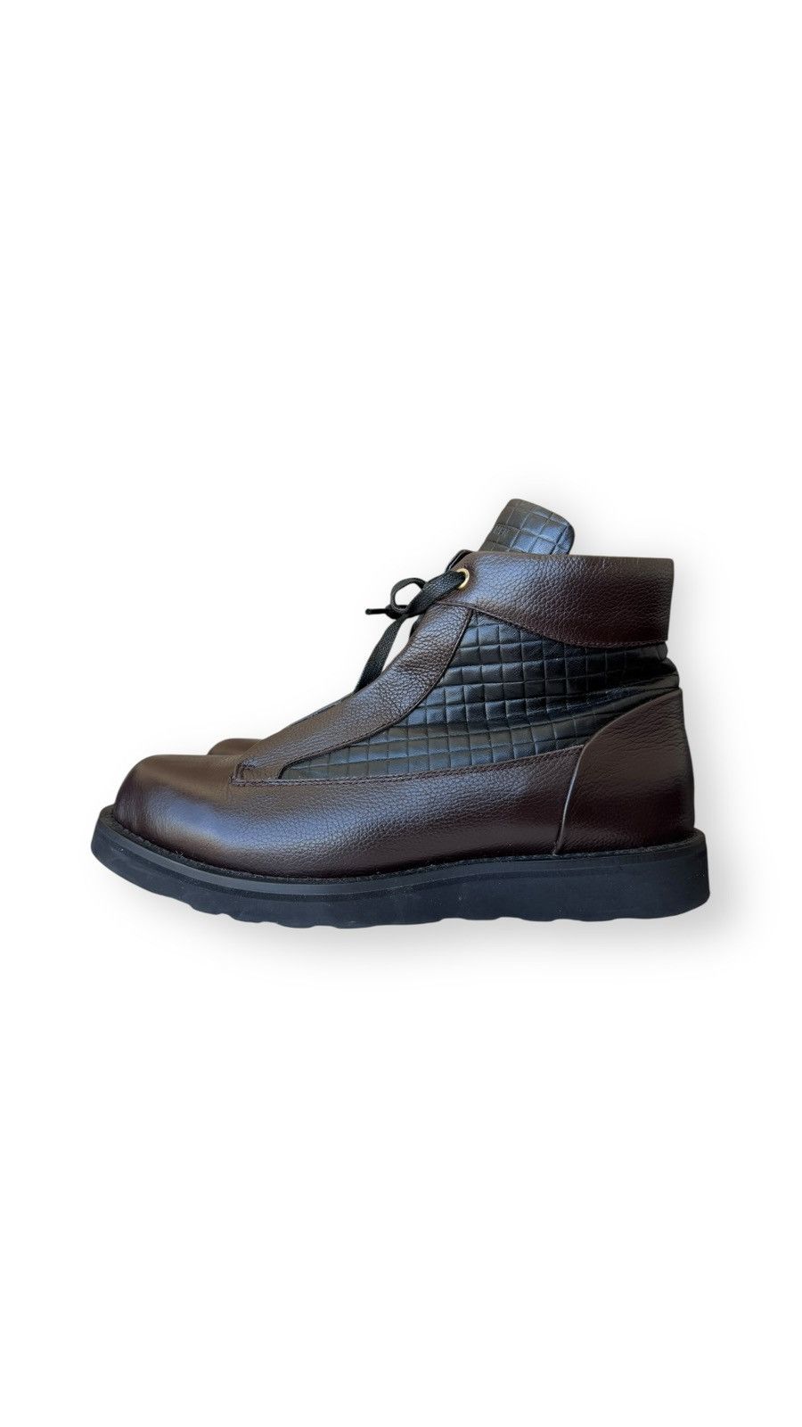 Issey Miyake Vintage Issey Miyake Combat Side-Zip Boots, sz 02, Brown Size US 9.5 / EU 42-43 - 2 Thumbnail