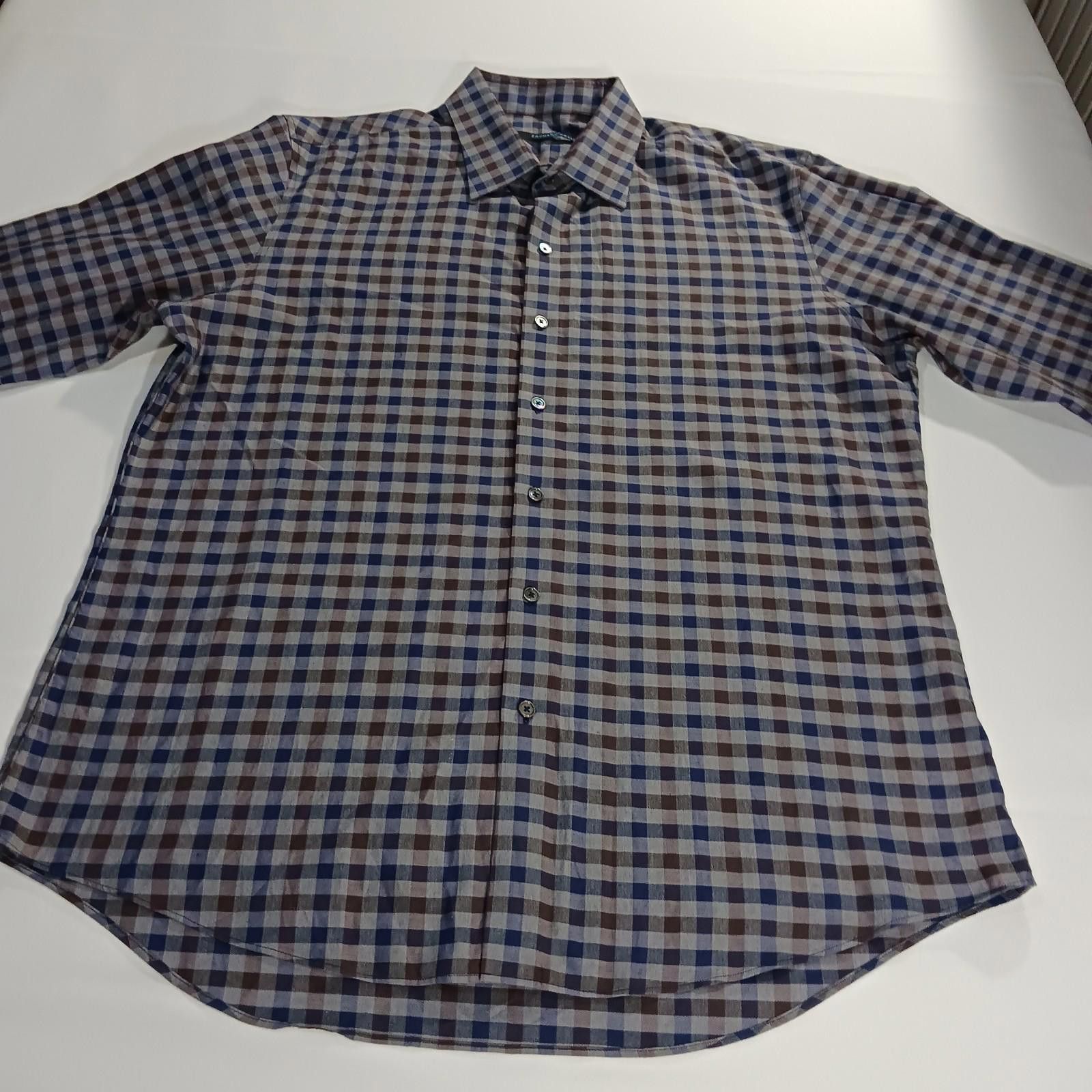 Zachary Prell Zachary Prell Shirt Men’s XL Gray Blue Brown Plaid Button Up Size US XL / EU 56 / 4 - 8 Thumbnail