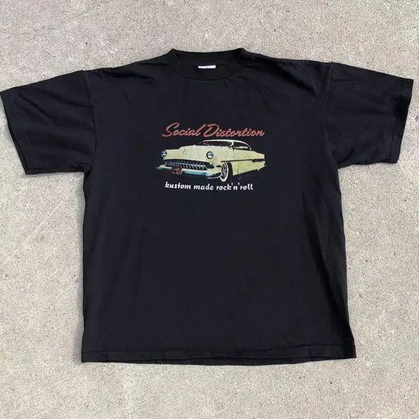 Japanese Brand VIBE Black street retro car print cotton t-shirt Size US M / EU 48-50 / 2 - 1 Thumbnail