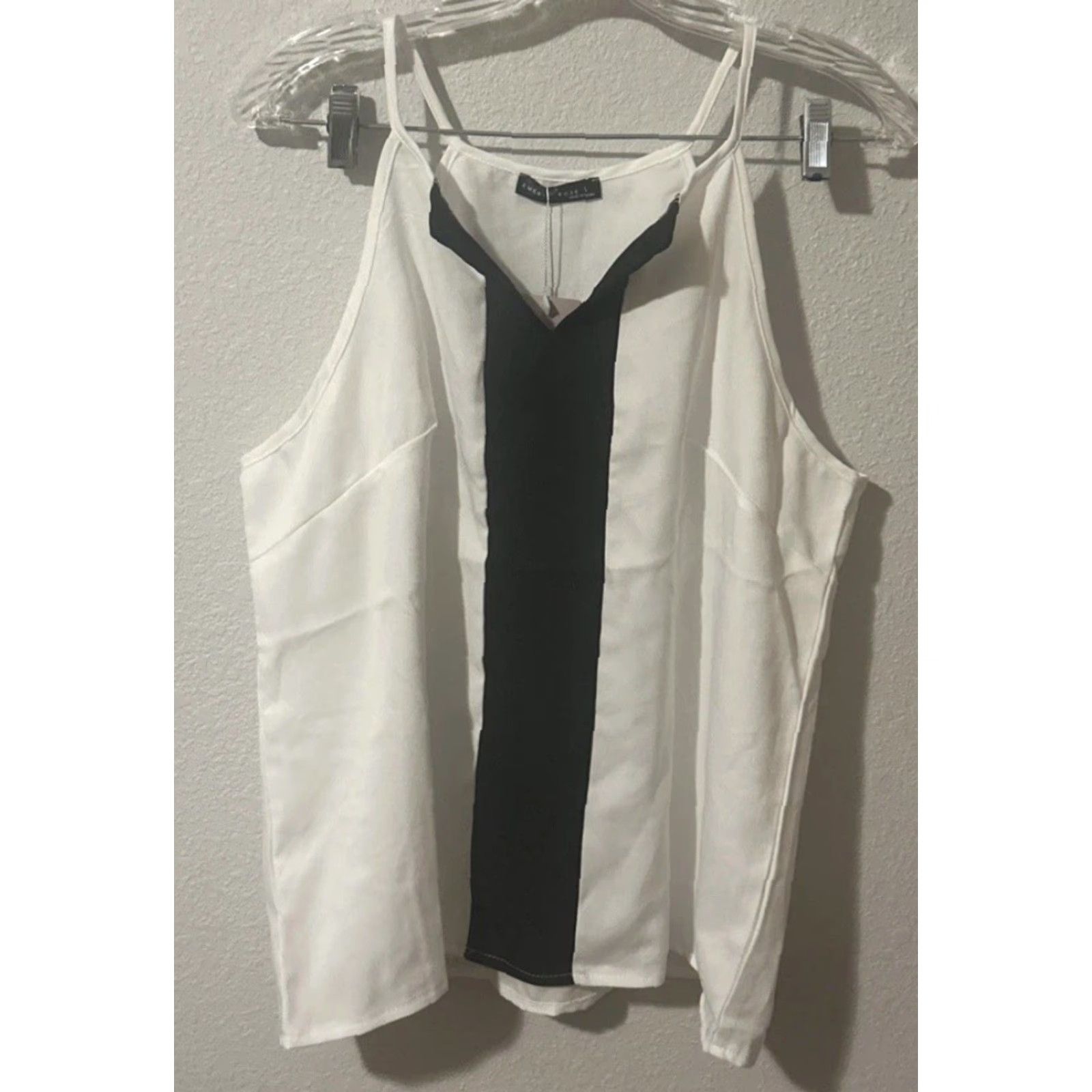 Vintage Emery Rose Tank Top Women L White Sleeveless V-Neck Pullover XS? Size L / US 10 / IT 46 - 2 Thumbnail