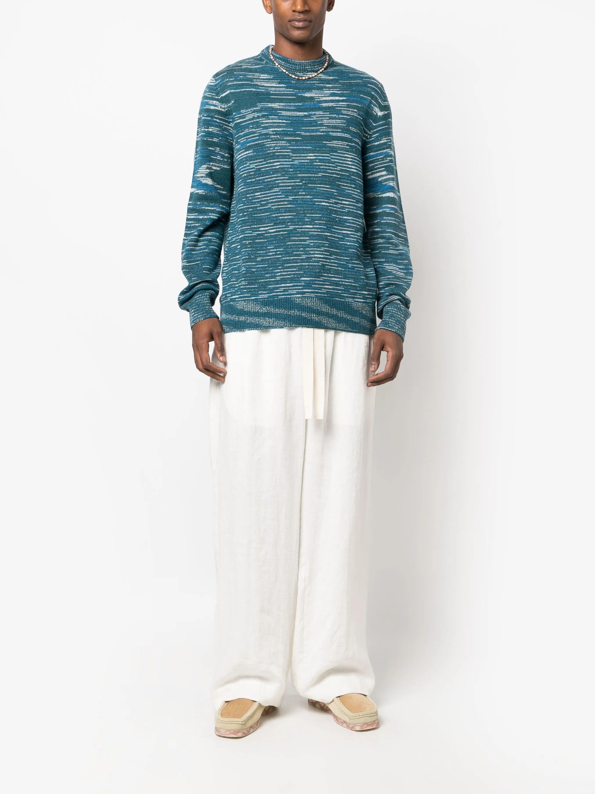 Missoni o1y0225 Crewneck Cashmere Blend Sweater in Multicolor Size US S / EU 44-46 / 1 - 5 Thumbnail