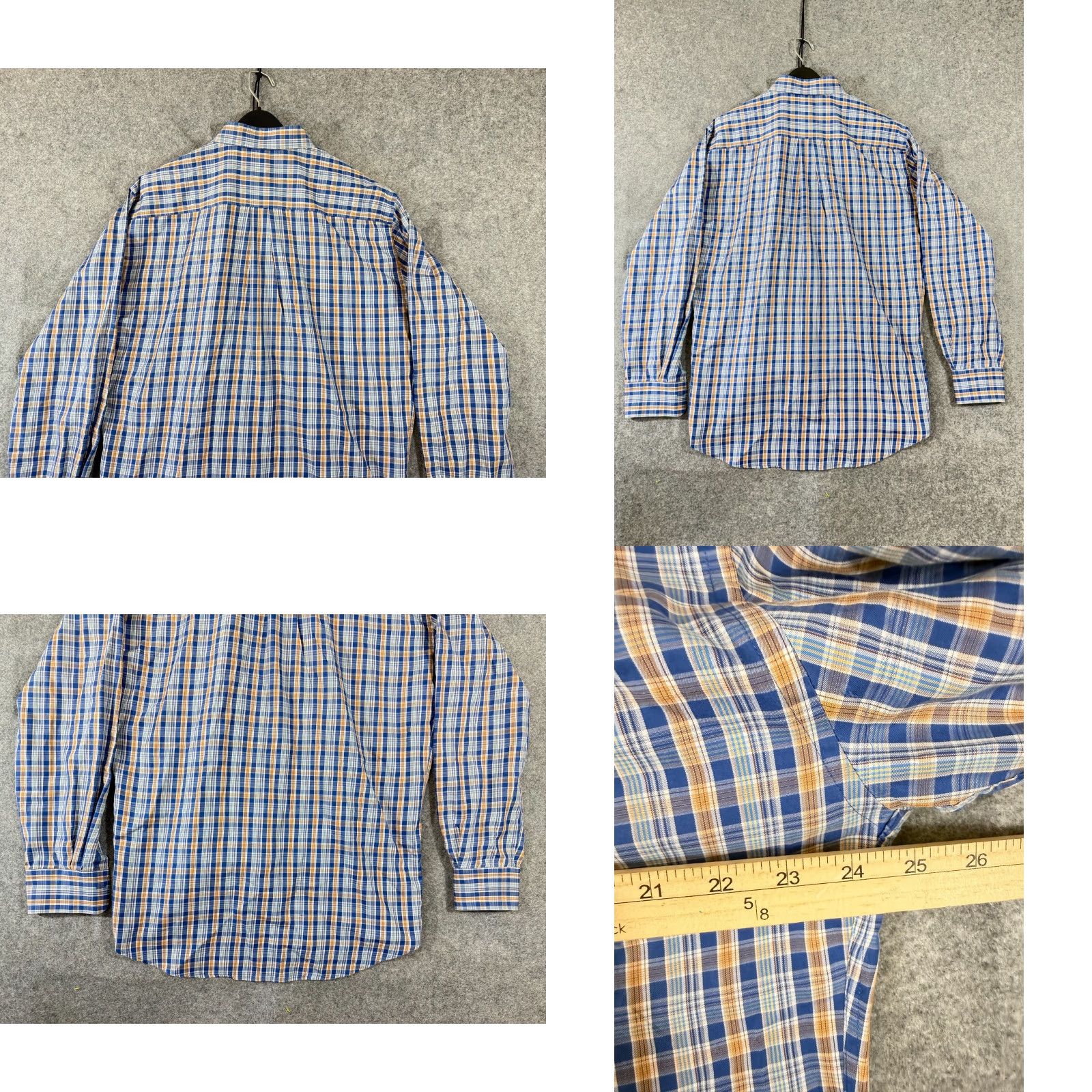 Peter Millar Peter Millar Shirt Mens L Blue Orange Plaid Button Down Long Sleeve Classic Size US L / EU 52-54 / 3 - 8 Thumbnail