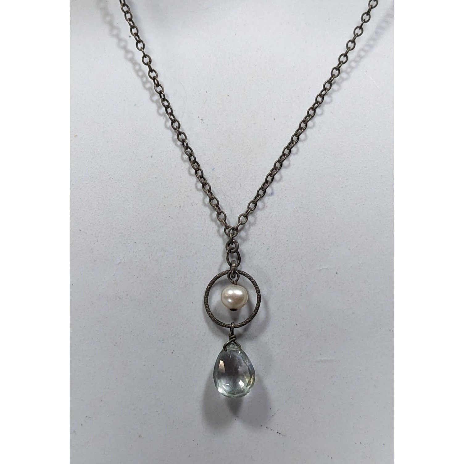 Other Minimalist Faux Pearl And Faceted Teardrop Crystal Glass Pen Size ONE SIZE - 1 Thumbnail