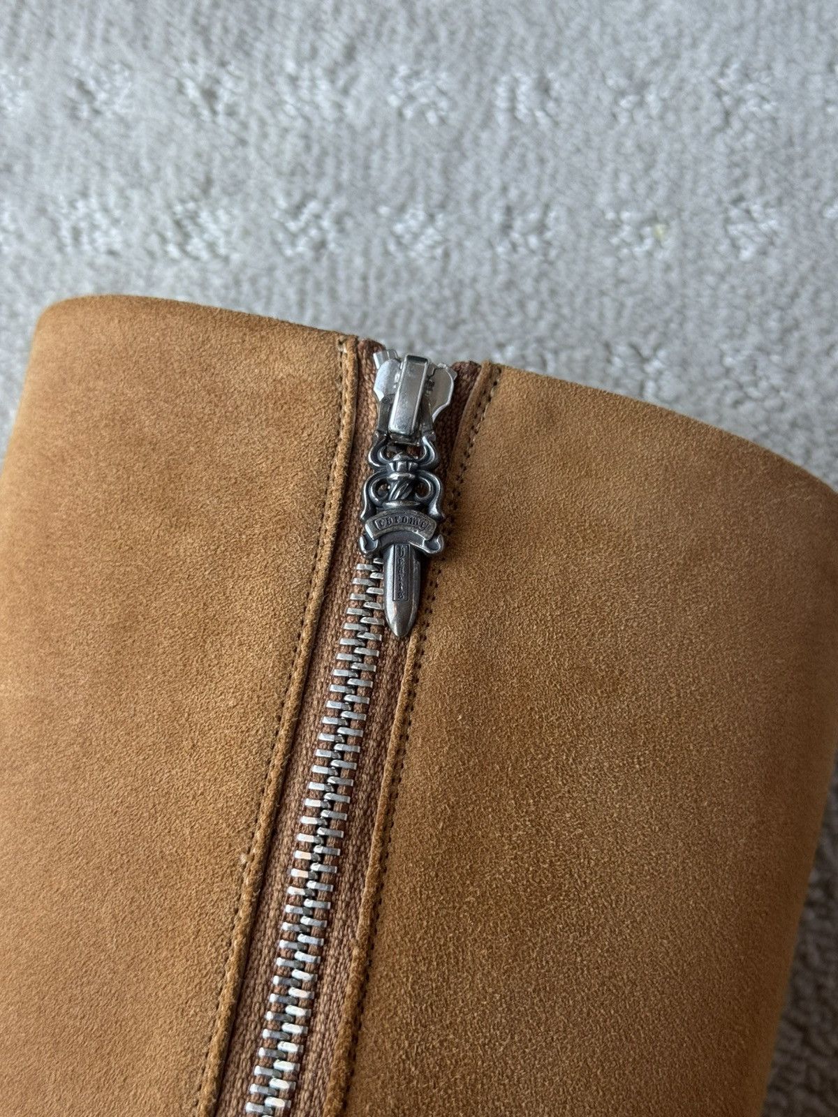 Chrome Hearts Chrome Hearts Sugar Jones Brown Suede Cross Patch Boots Size US 8 / IT 38 - 8 Thumbnail