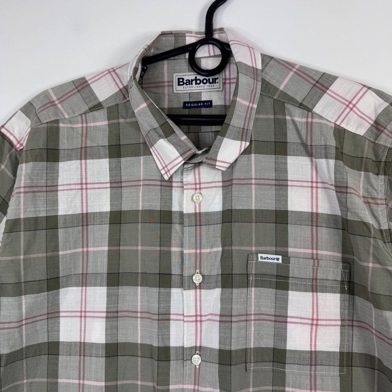 Barbour Barbour Mens Short Sleeve Shirt Check Plaid Casual Size L Size L / US 10 / IT 46 - 2 Thumbnail