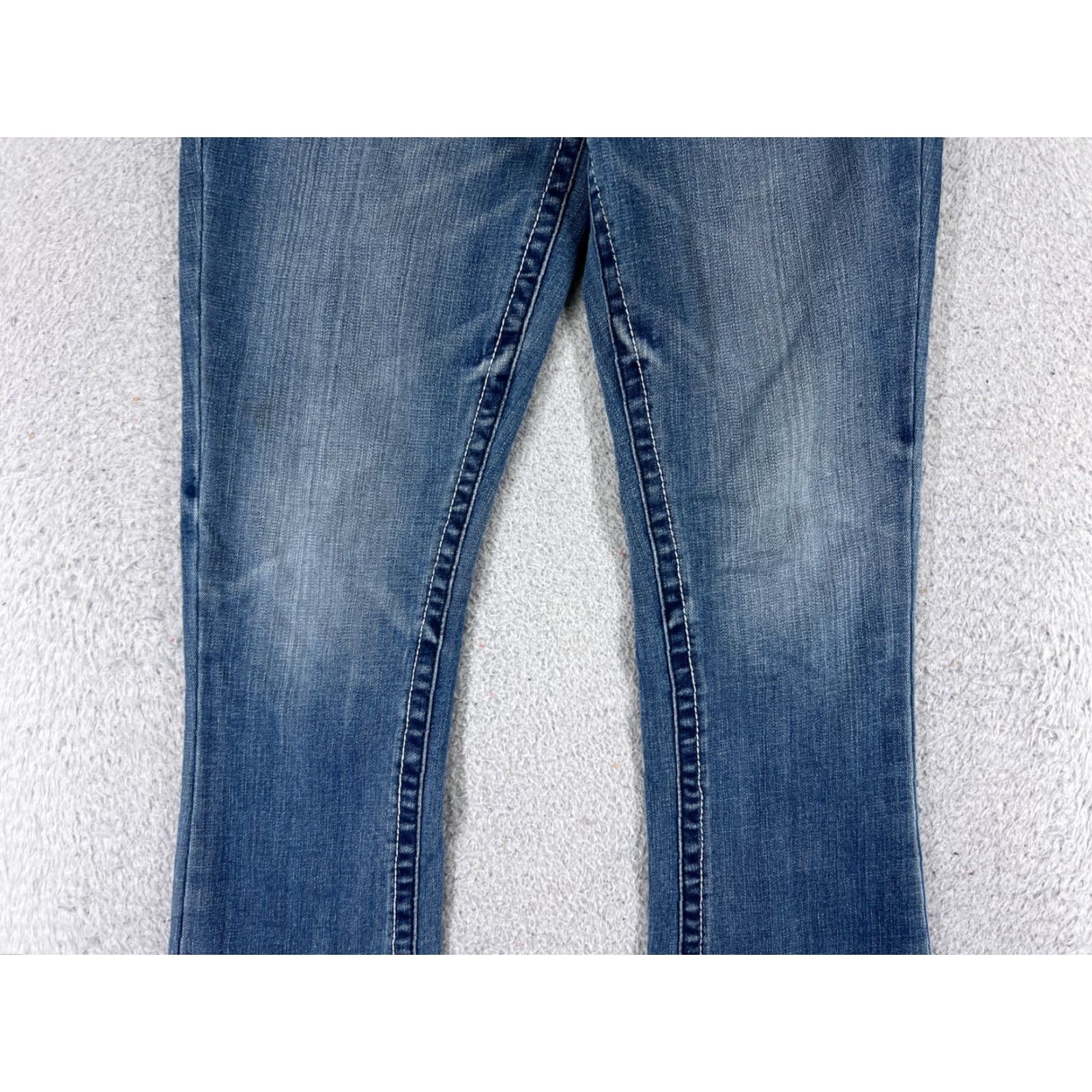 Vintage Seven7 Jeans Women 8 Blue Denim Slim Flared 30x30 Cotton Embroidered Pocket 5-Pocket Low Rise Regular Vintage No N/A Size 32" / US 10 / IT 46 - 3 Thumbnail